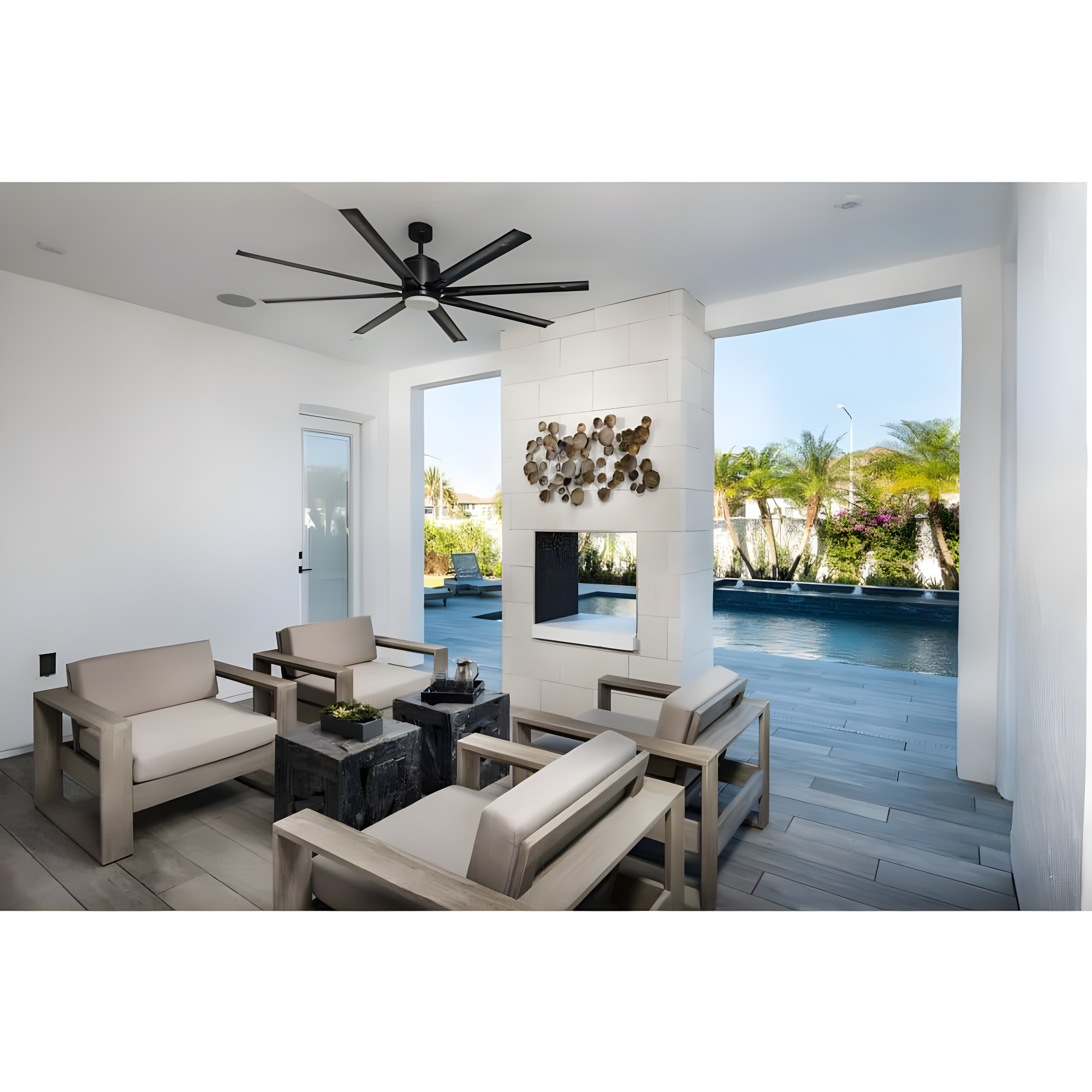 Vast Collection 72" 18W LED Eight Blade Fan