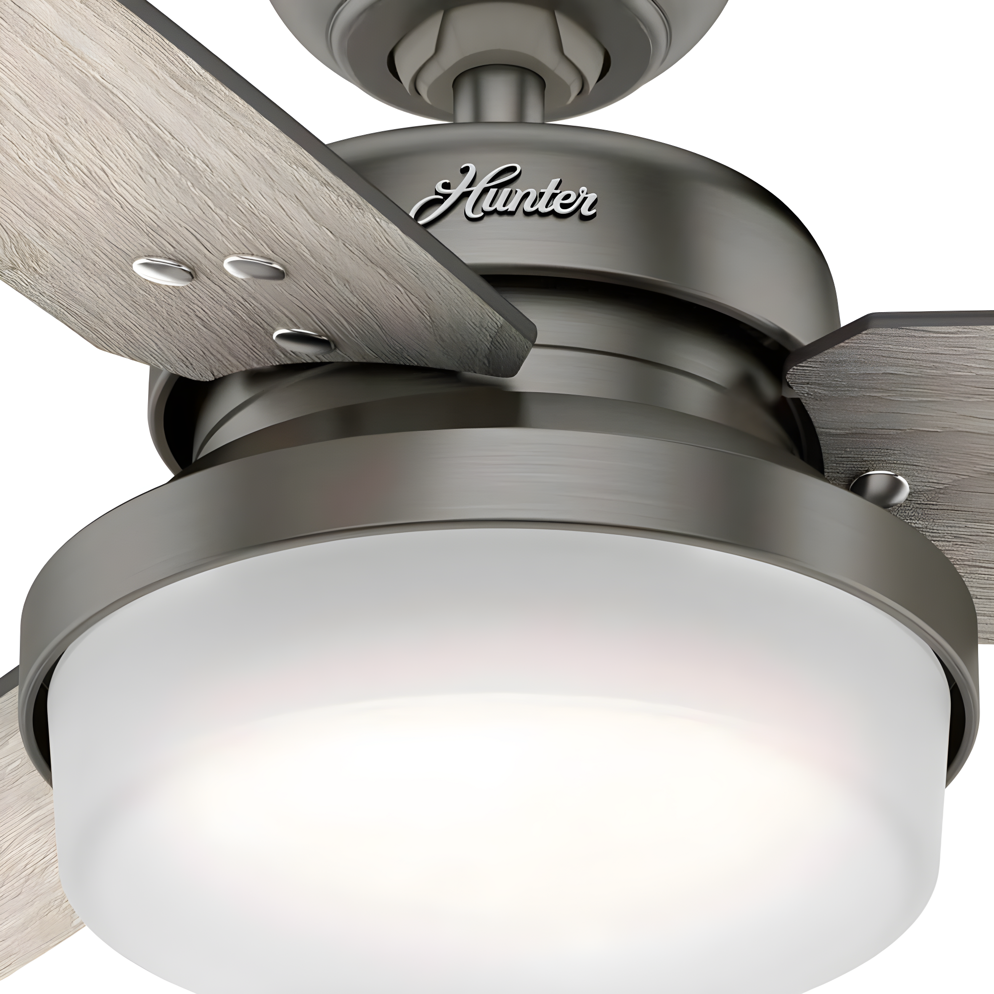Hunter Fan 44" Sentinel 3 - Blade Standard Ceiling Fan with Remote Control and Light Kit Included