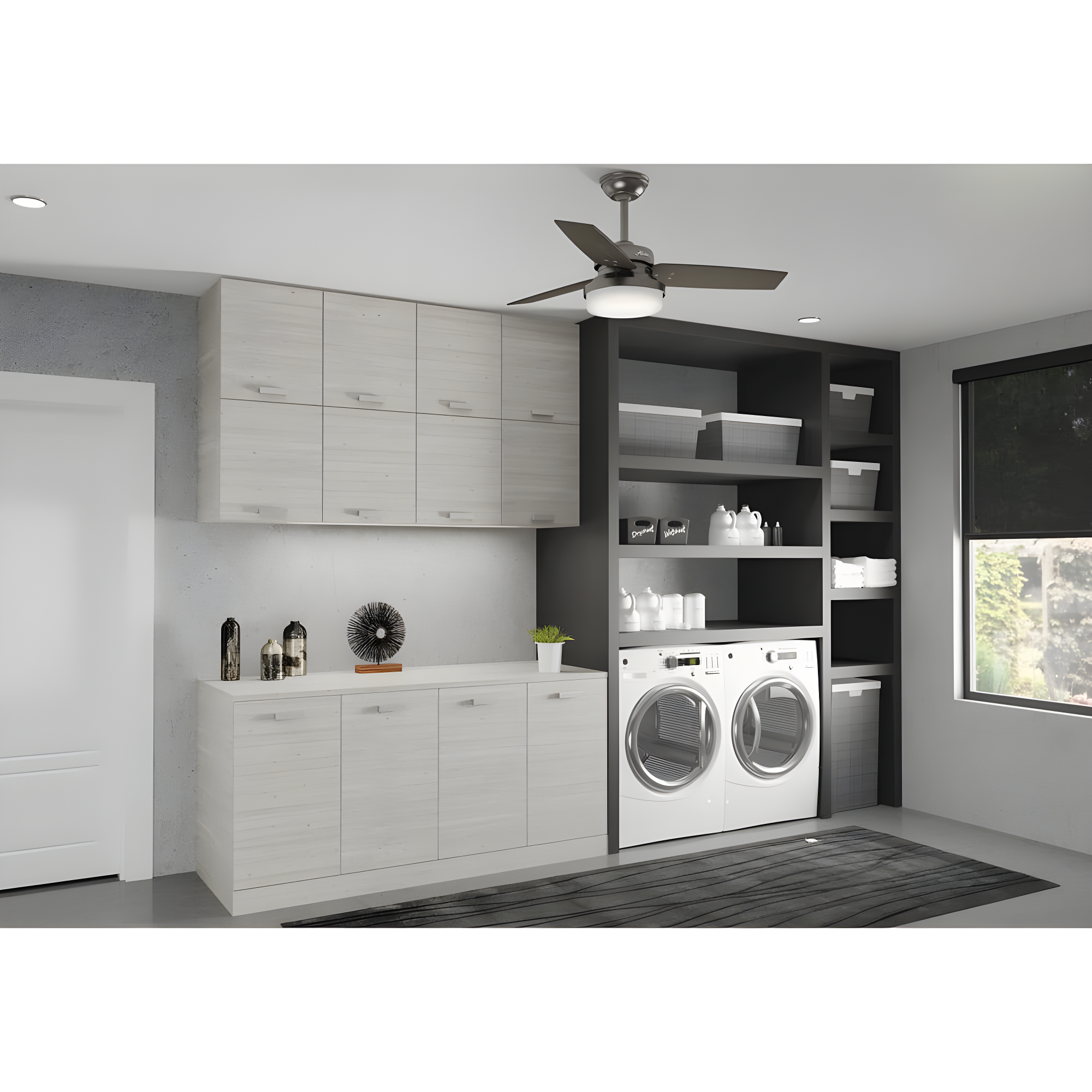 Hunter Fan 44" Sentinel 3 - Blade Standard Ceiling Fan with Remote Control and Light Kit Included