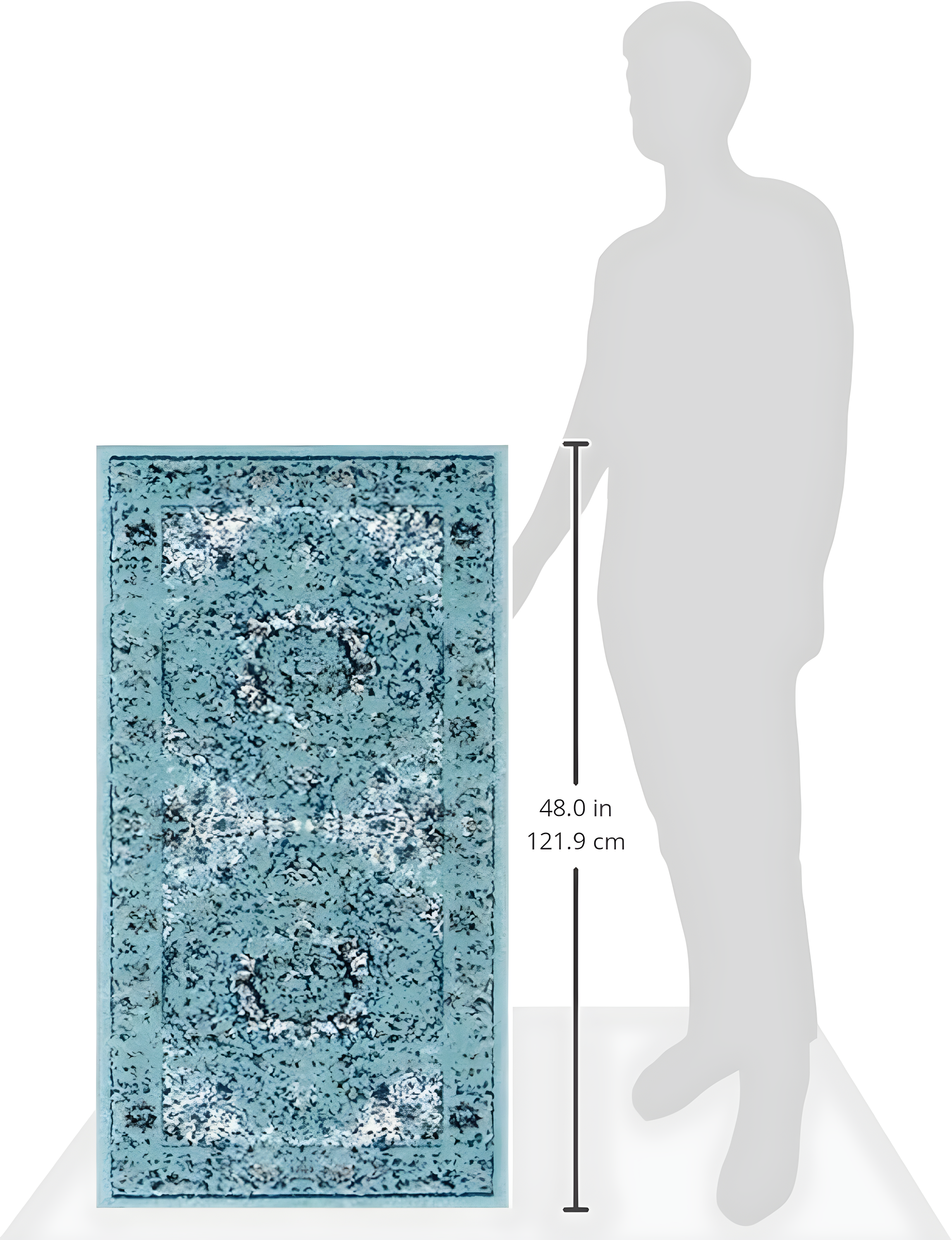 Evoke EVK220 Power Loomed Accent Rug - Light Blue/Light Blue - 2'2"x4' - Safavieh.