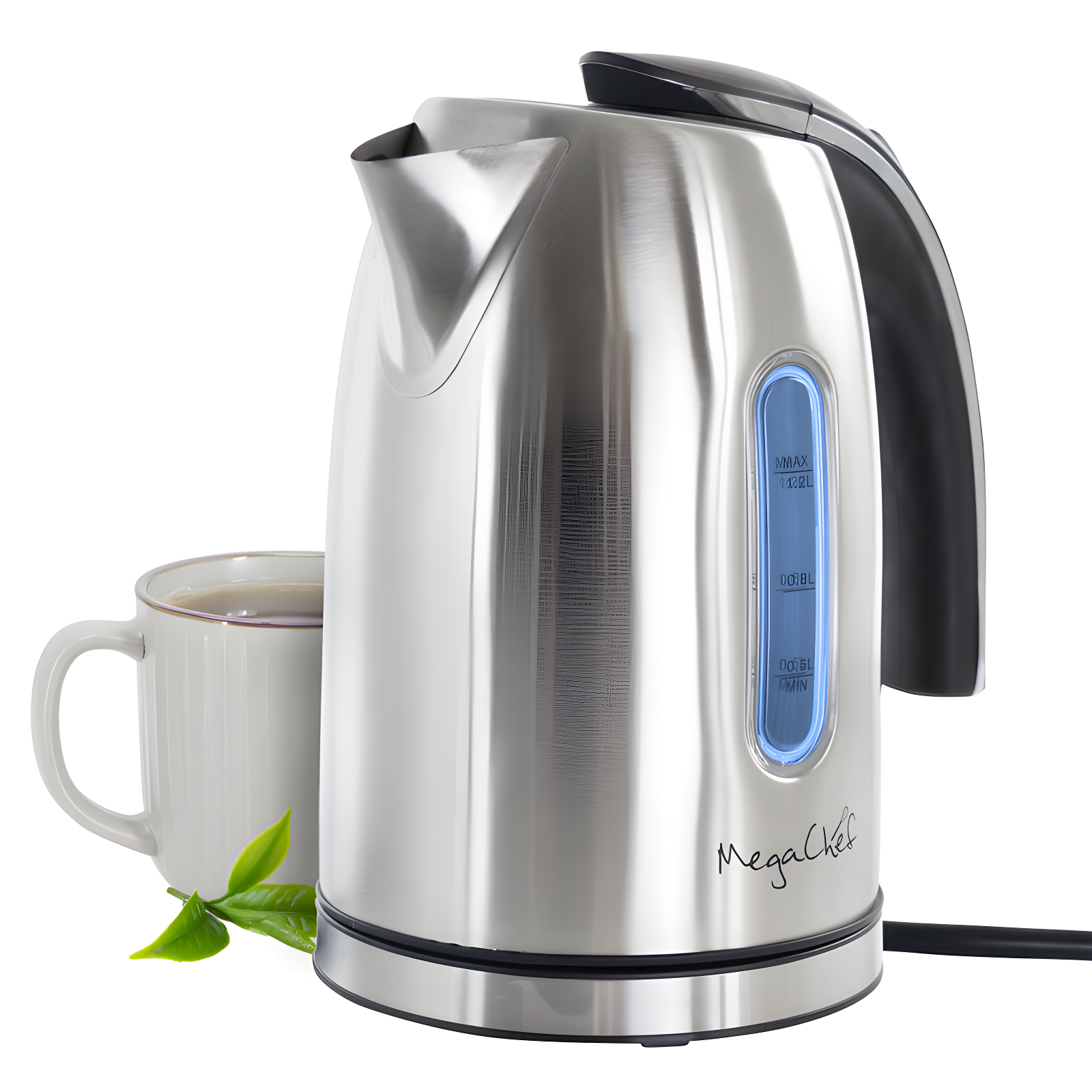 Mega Chef 1.27 Quarts Stainless Steel Electric Tea Kettle
