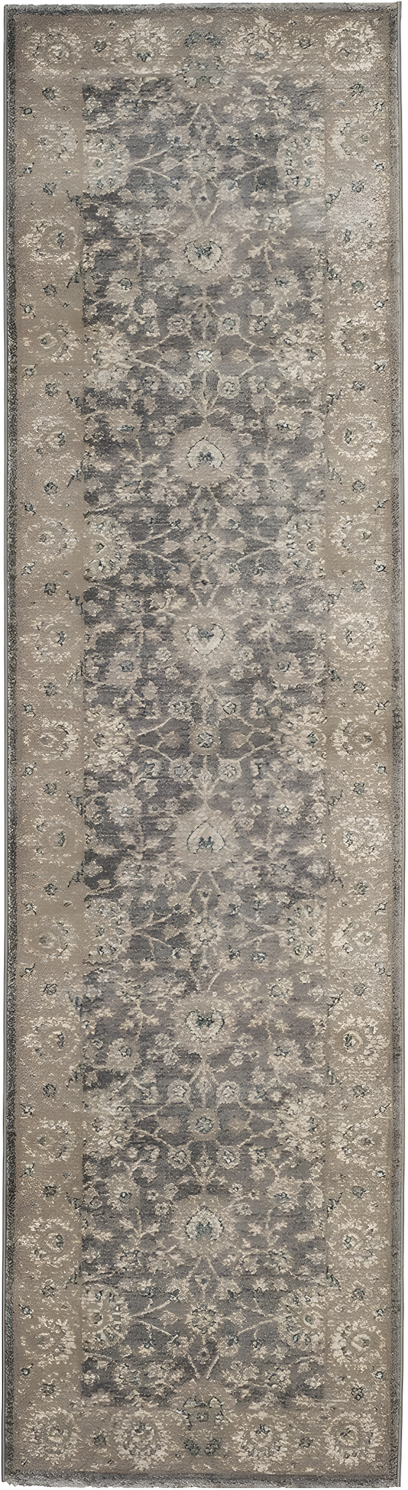 Sofia SOF330 Power Loomed Indoor Runner Rug - Light Grey/Beige - 2'2"x10' - Safavieh.