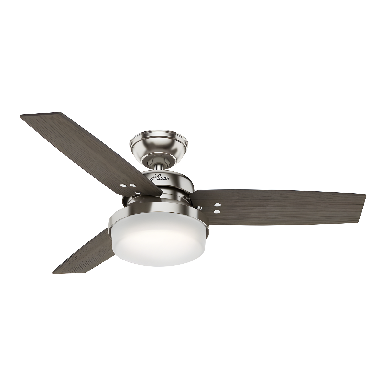 44" Sentinel 3 - Blade Standard Ceiling Fan with Remote Control and Light Kit Included