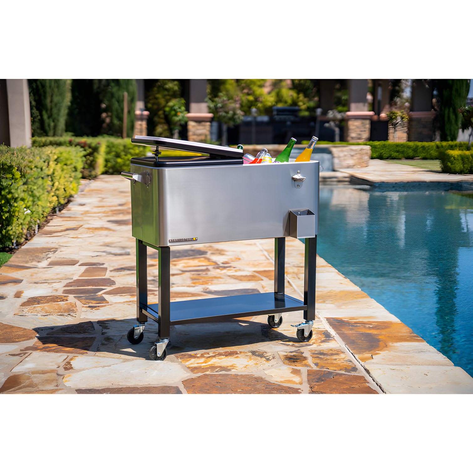 Permasteel 80-Qt Outdoor Patio Cooler with Removable Basin