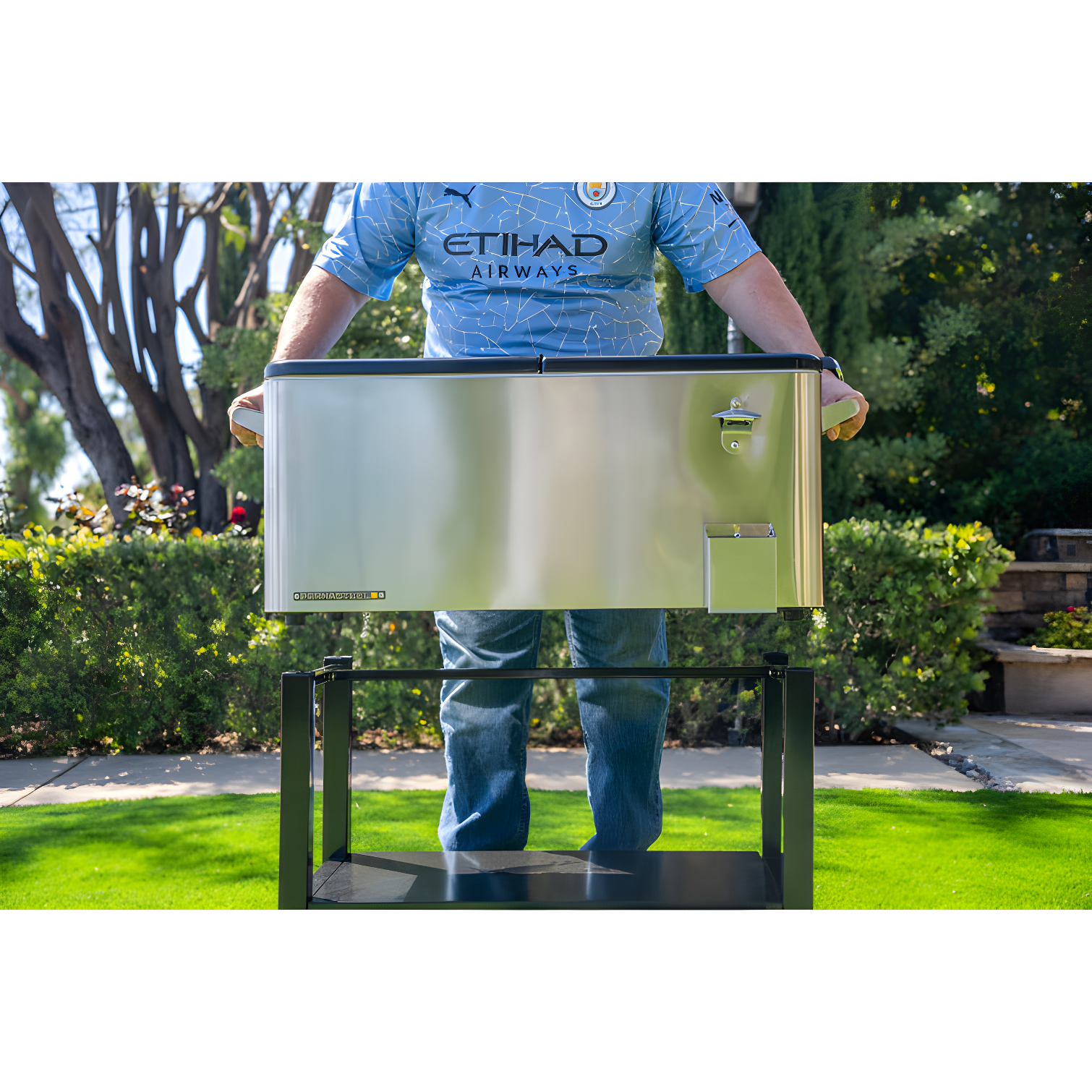 Permasteel 80-Qt Outdoor Patio Cooler with Removable Basin