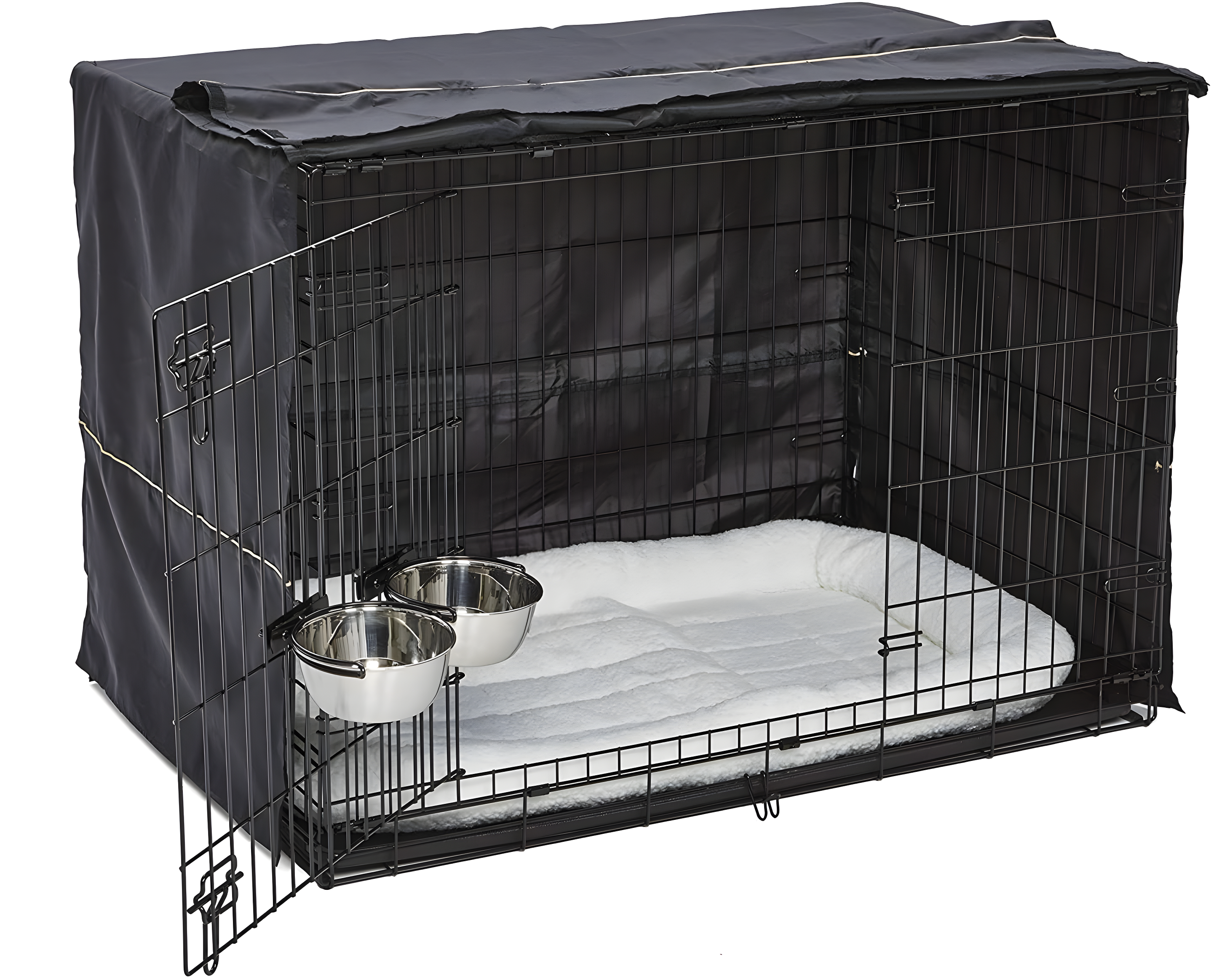 Midwest Homes For Pets MidWest Homes for Pets iCrate Dog Crate Starter Kit / Includes Dog Crate, Bed, 2 Bowls, Crate Cover