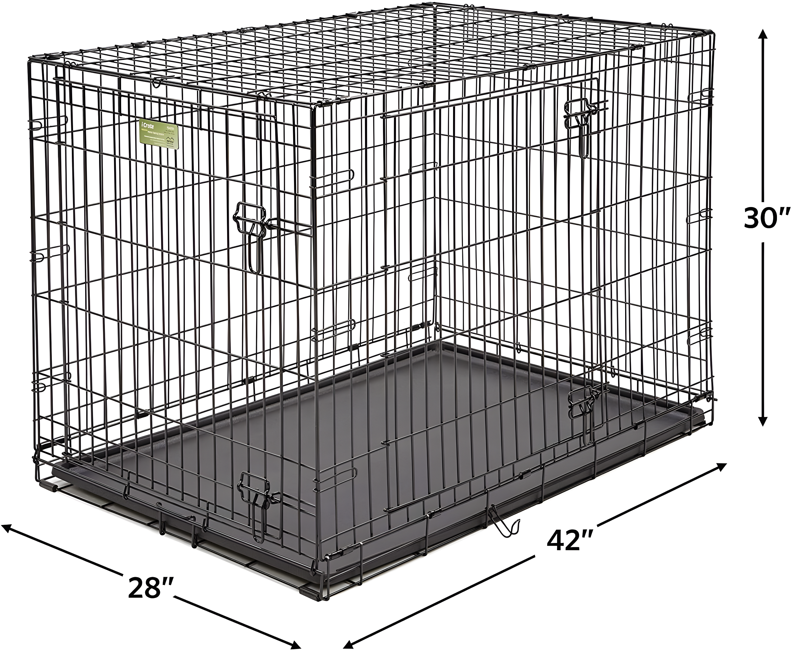 Midwest Homes For Pets MidWest Homes for Pets iCrate Dog Crate Starter Kit / Includes Dog Crate, Bed, 2 Bowls, Crate Cover