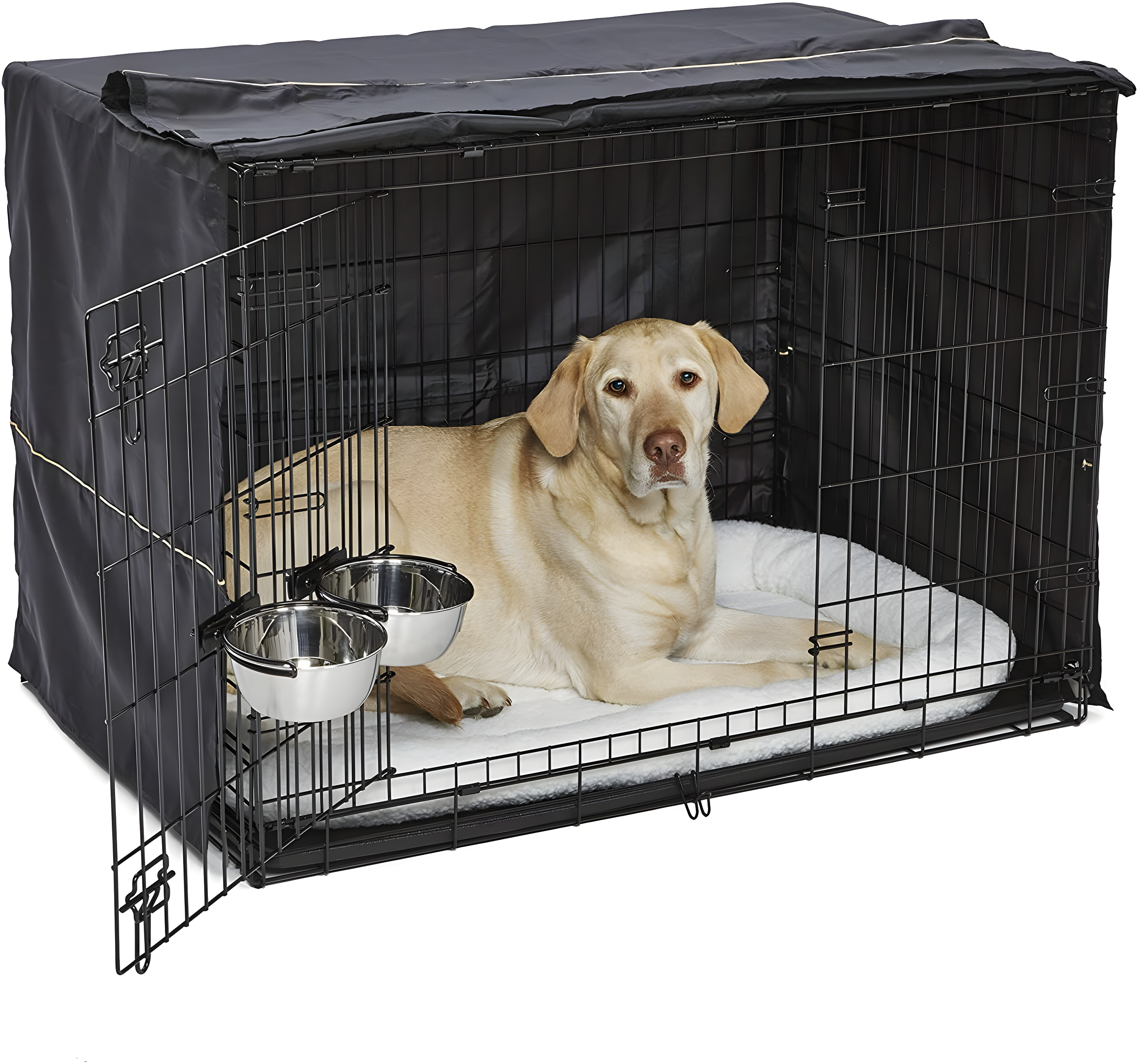 Midwest Homes For Pets MidWest Homes for Pets iCrate Dog Crate Starter Kit / Includes Dog Crate, Bed, 2 Bowls, Crate Cover