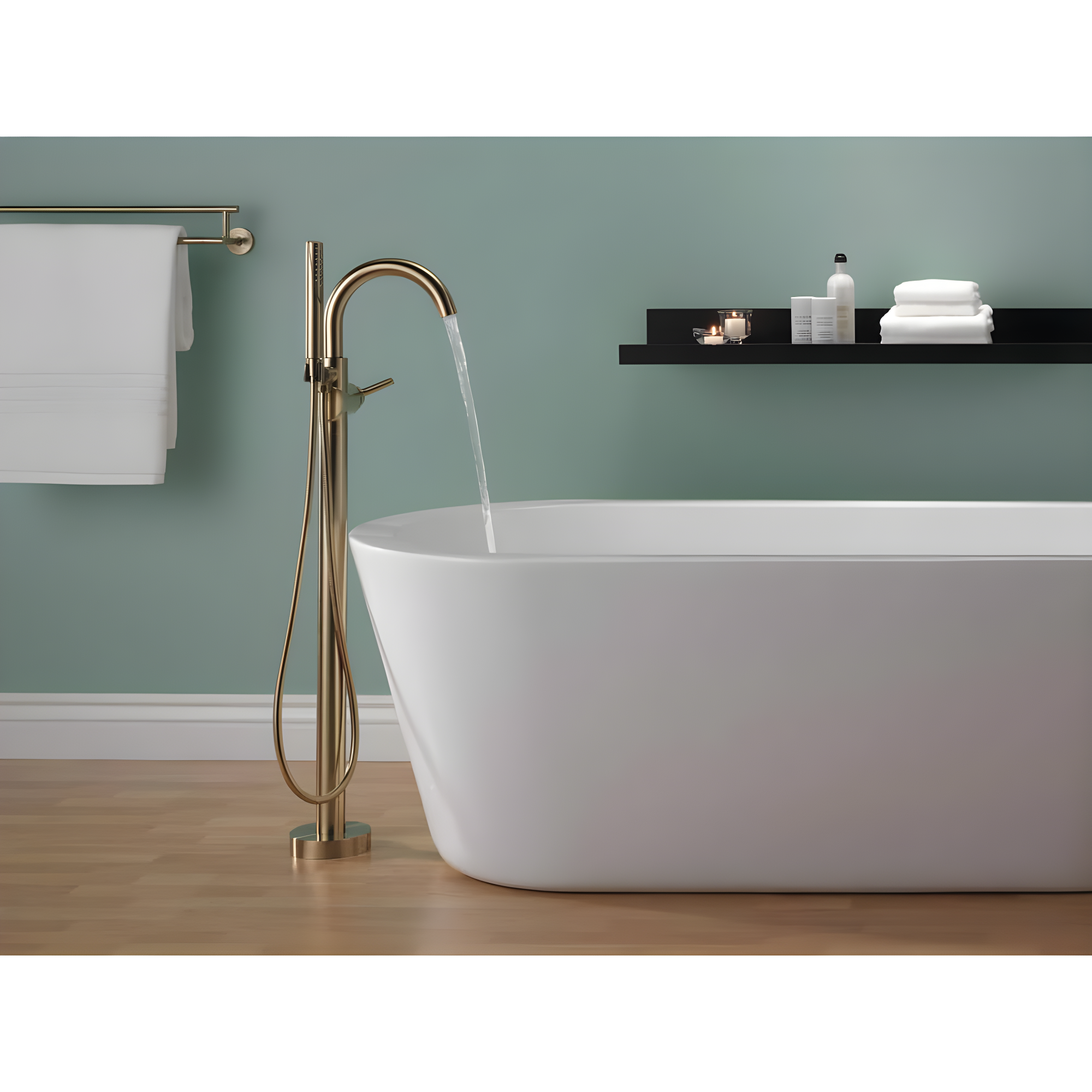 Trinsic Single Handle Floor Mounted Freestanding Tub Filler