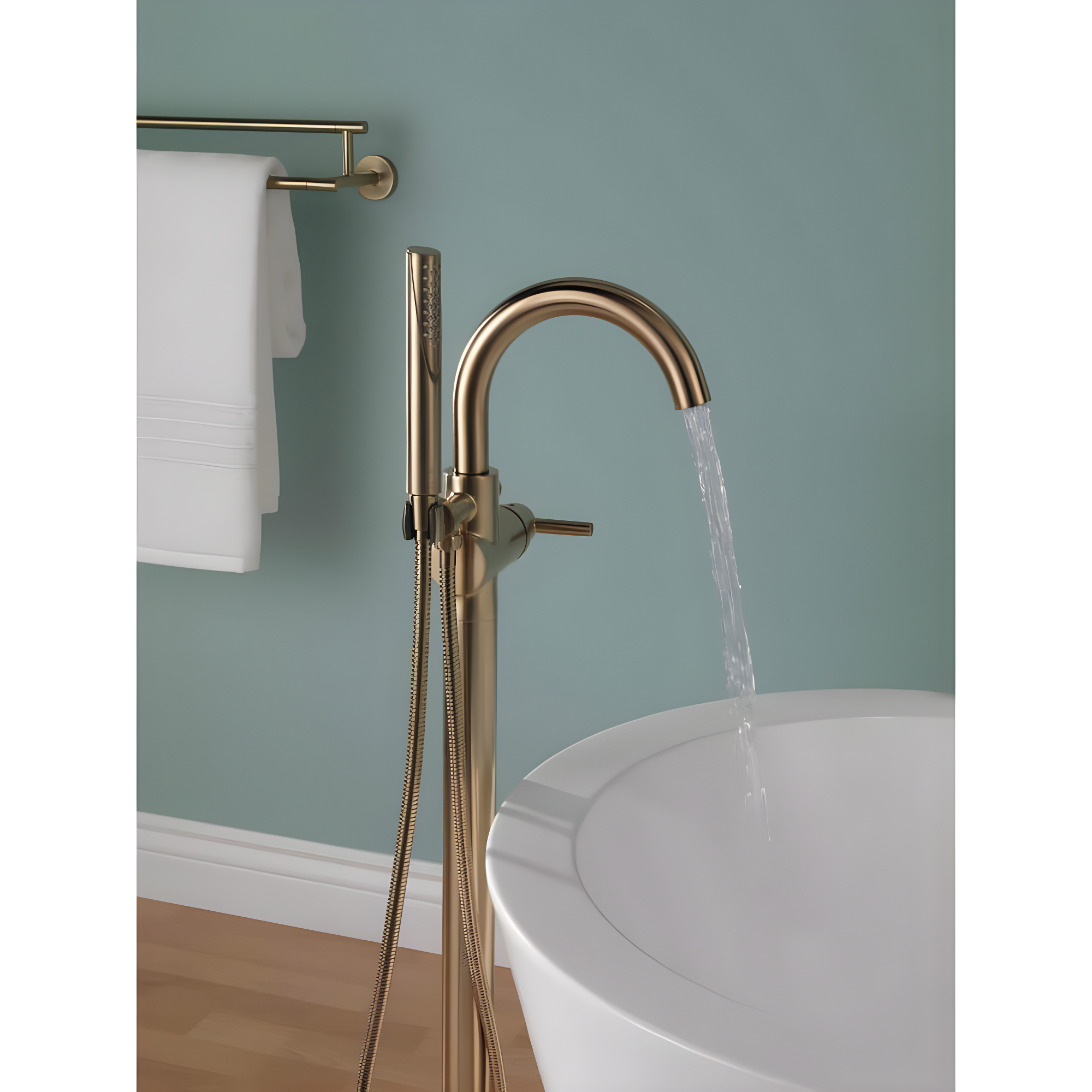 Trinsic Single Handle Floor Mounted Freestanding Tub Filler