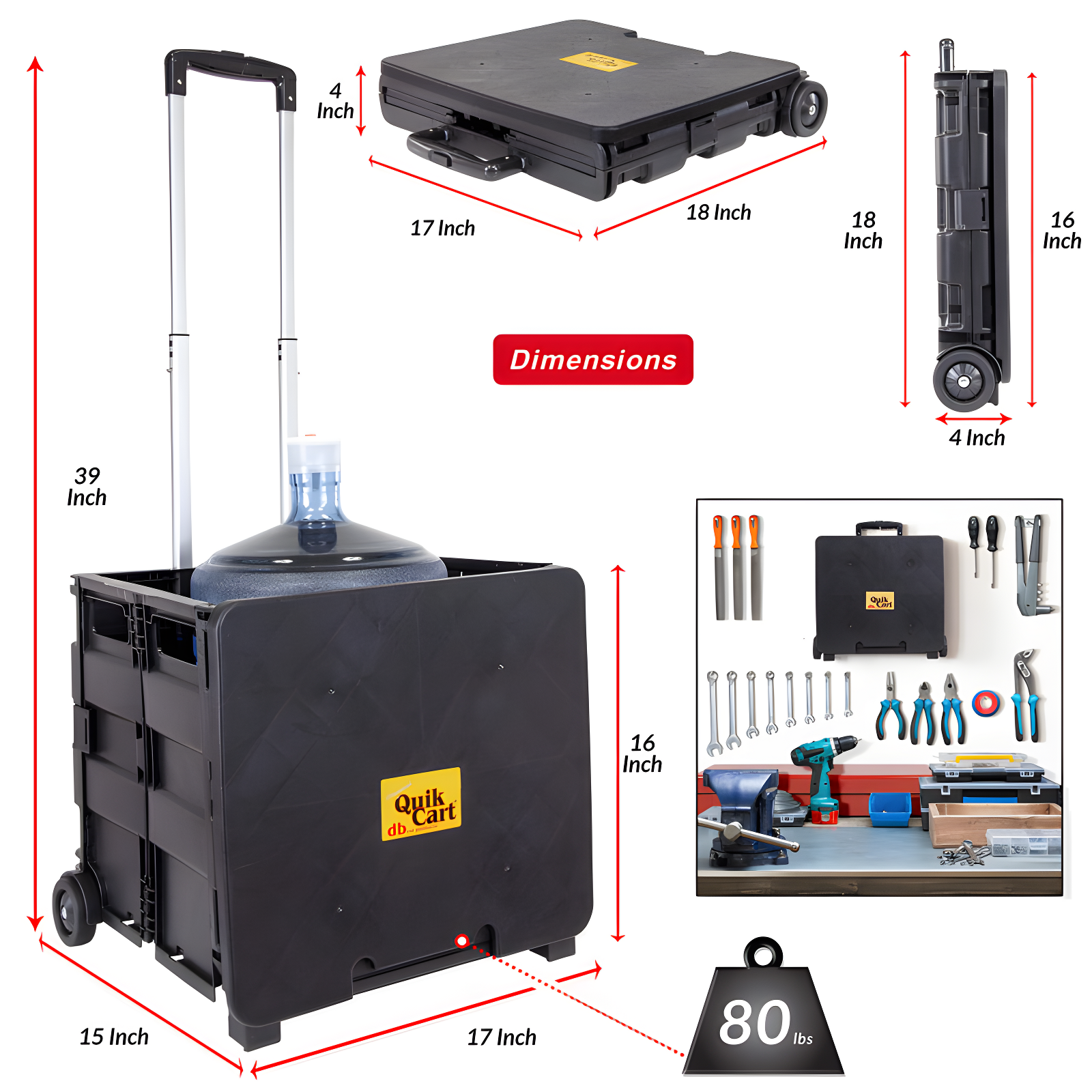 dbest products Quick Cart with Lid