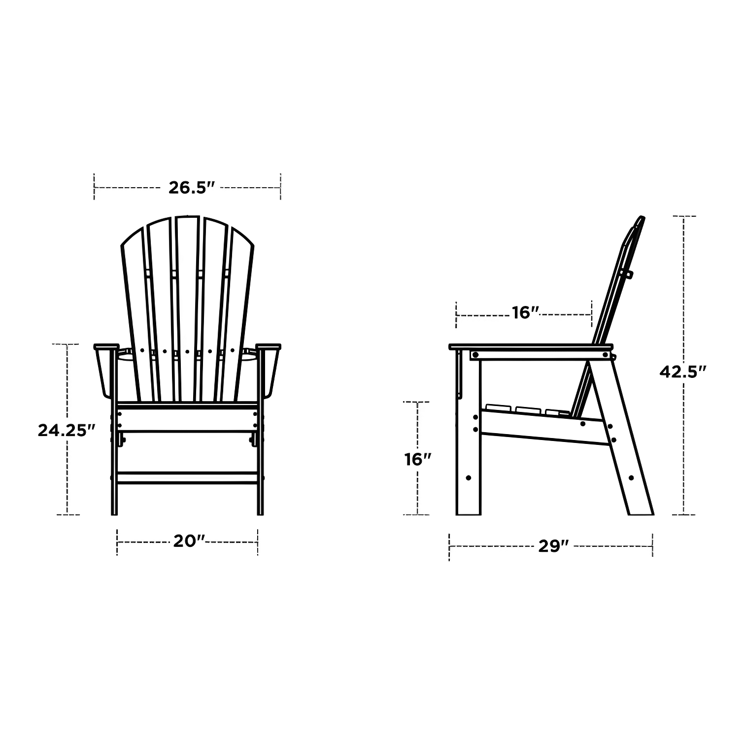 POLYWOOD South Beach Casual Chair