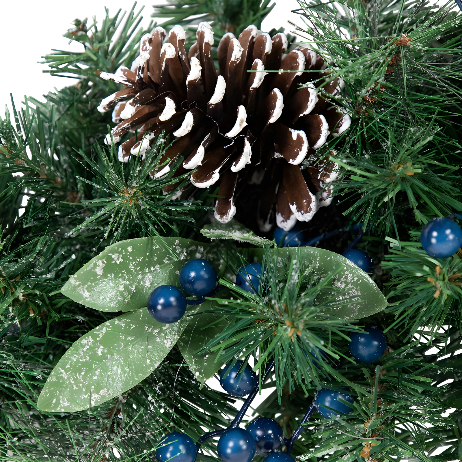 Northlight Seasonal 28" Mixed Pine and Blueberries Artificial Christmas Teardrop Swag - Unlit