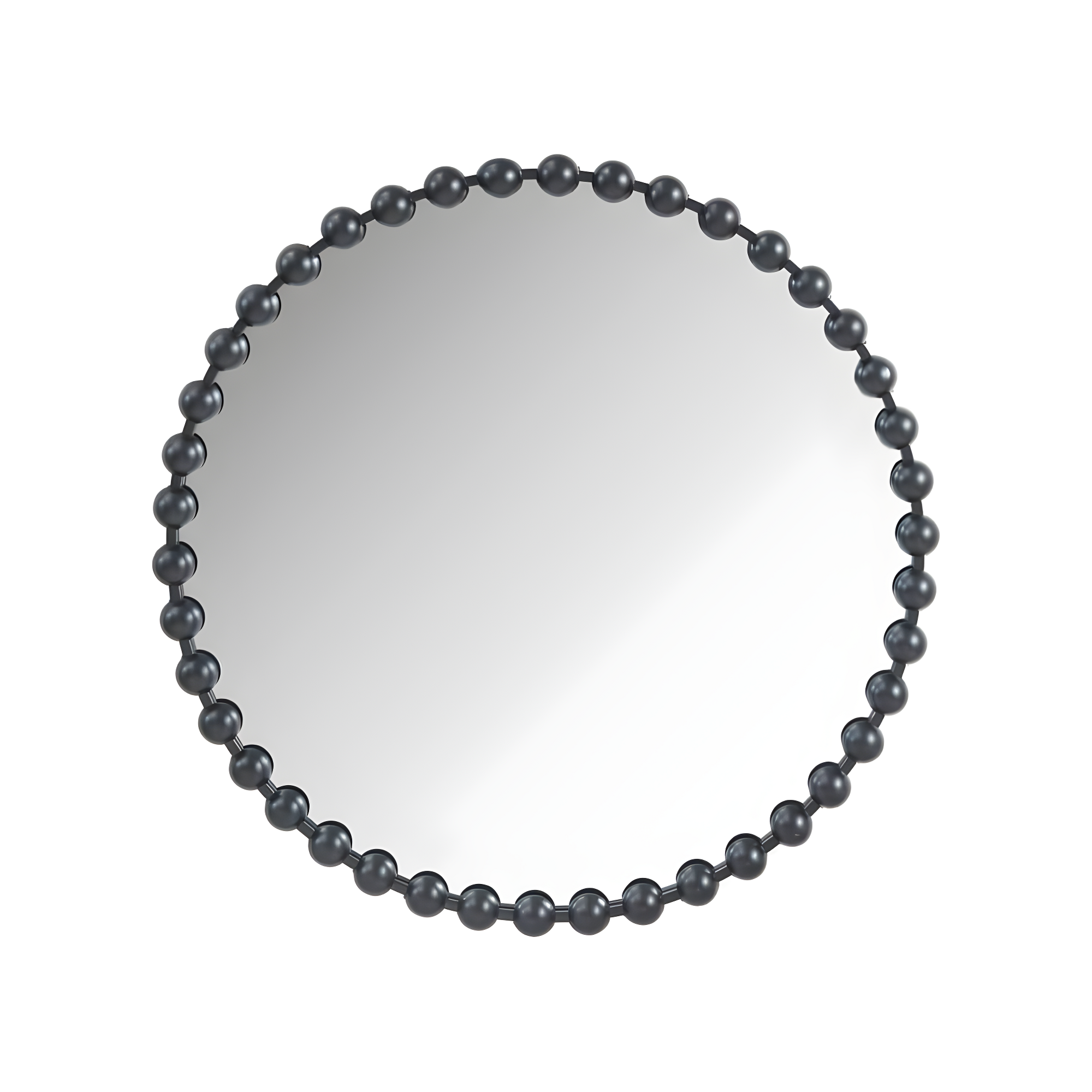 Marlowe Beaded Round Metal Wall Mirror