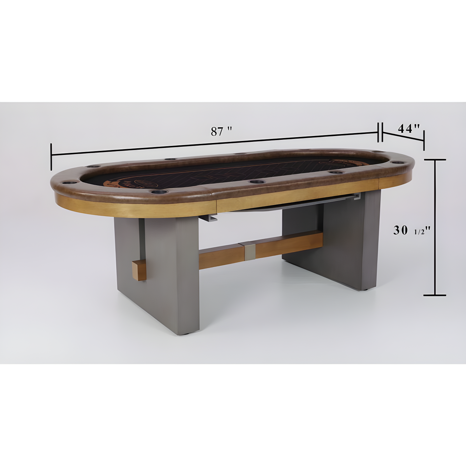 Barrington Urban 10-Player Poker Card Table with Dining Table Top