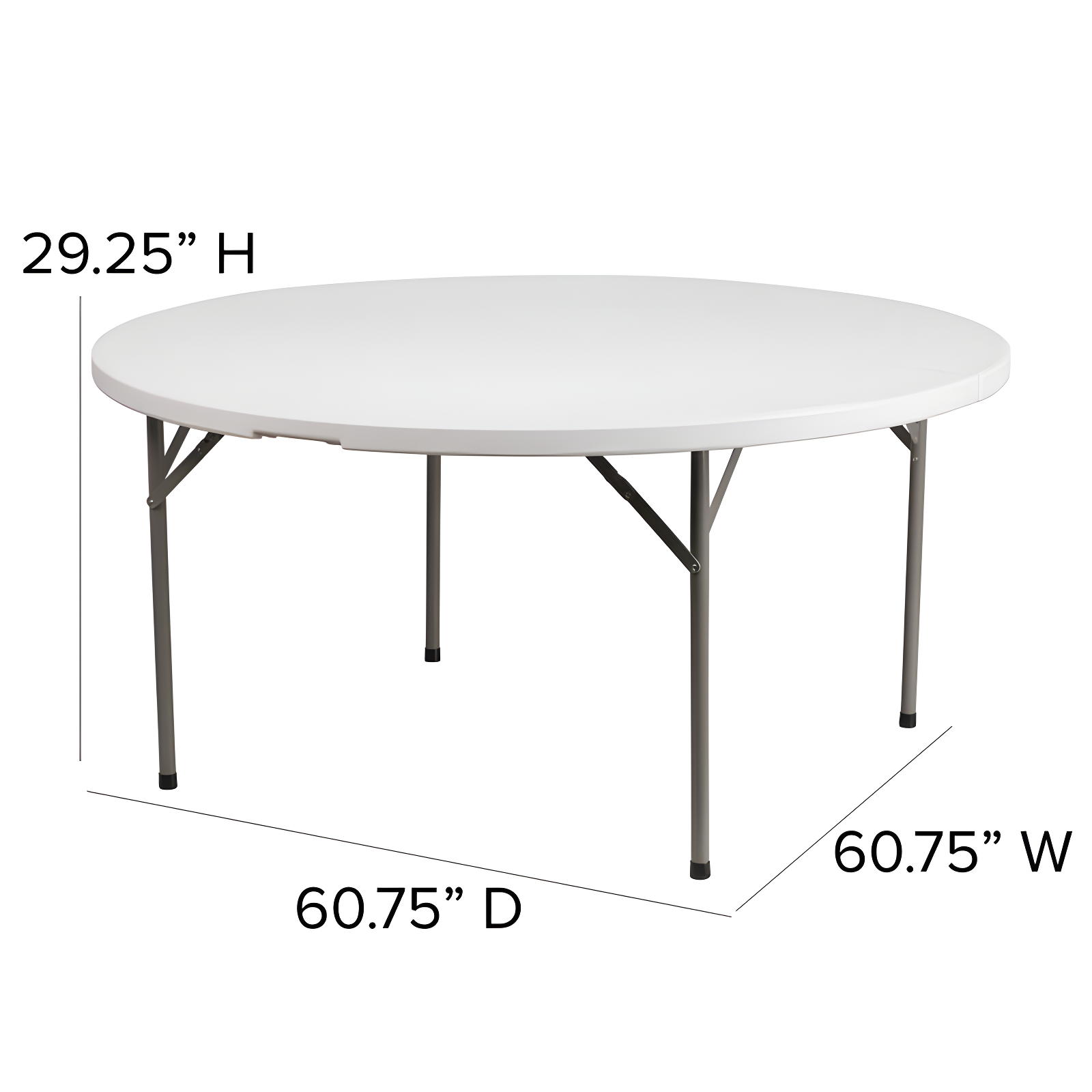 Flash Furniture Noah Round Plastic Event Folding Table