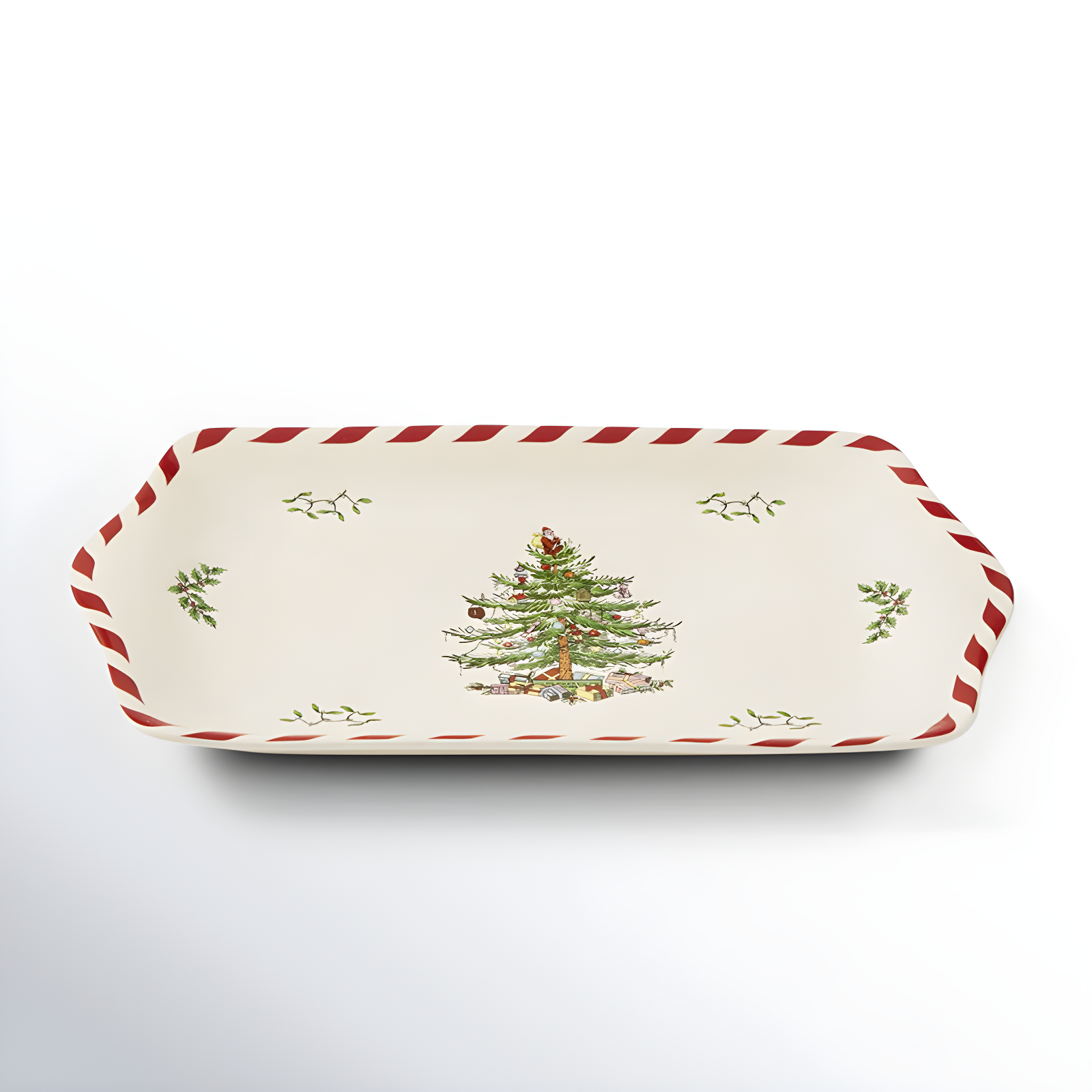 Spode Christmas Tree Peppermint Dessert Tray