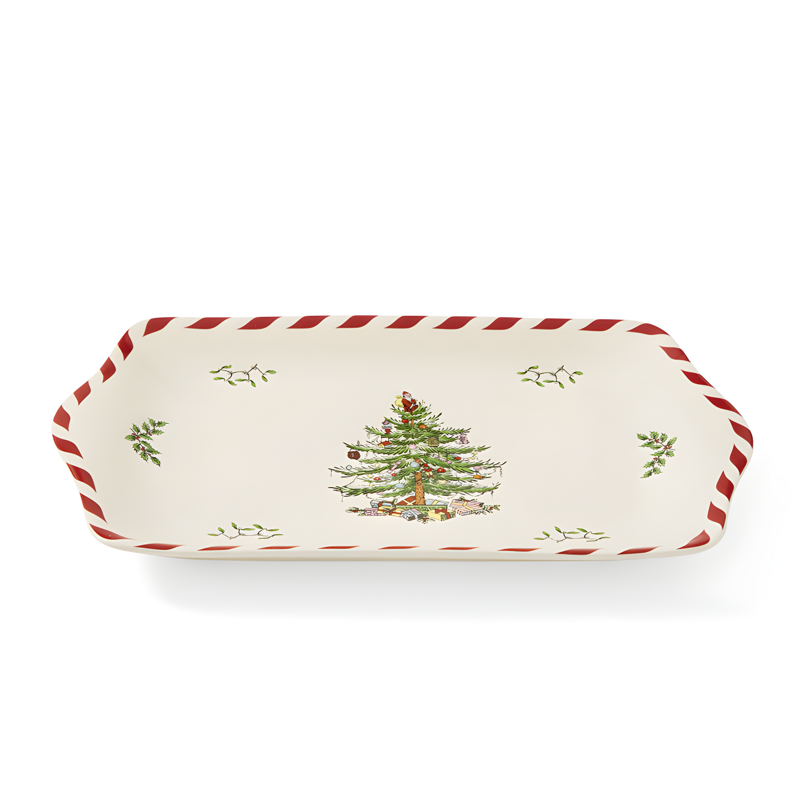 Spode Christmas Tree Peppermint Dessert Tray