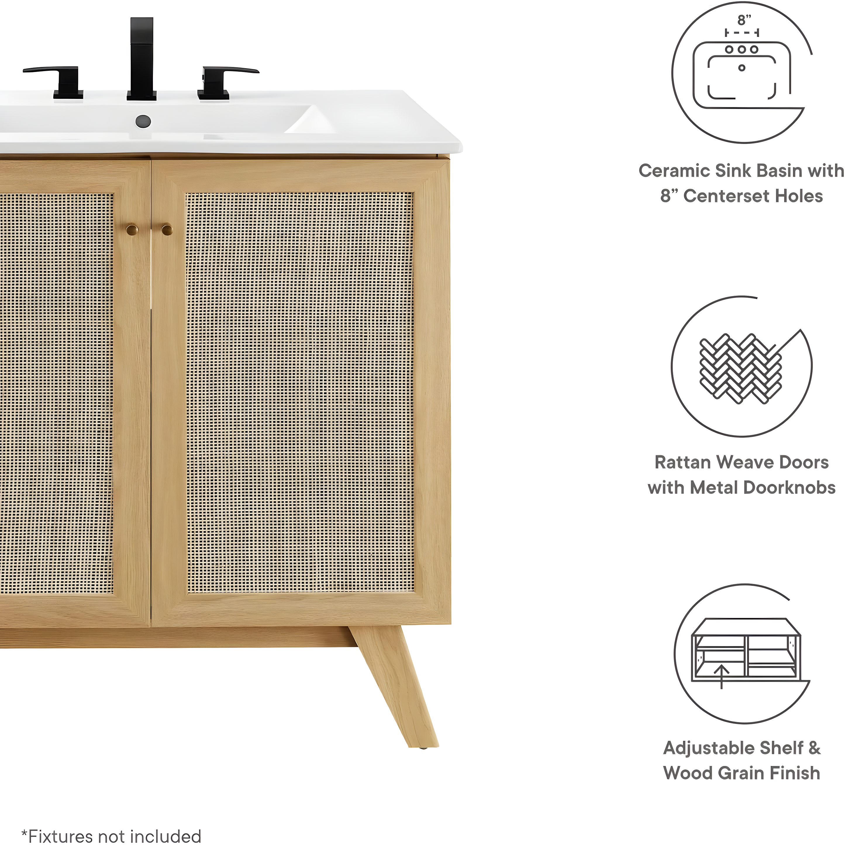 Modway Modway Soma 30'' Free Standing Single Bathroom Vanity with Manufactured Wood Top