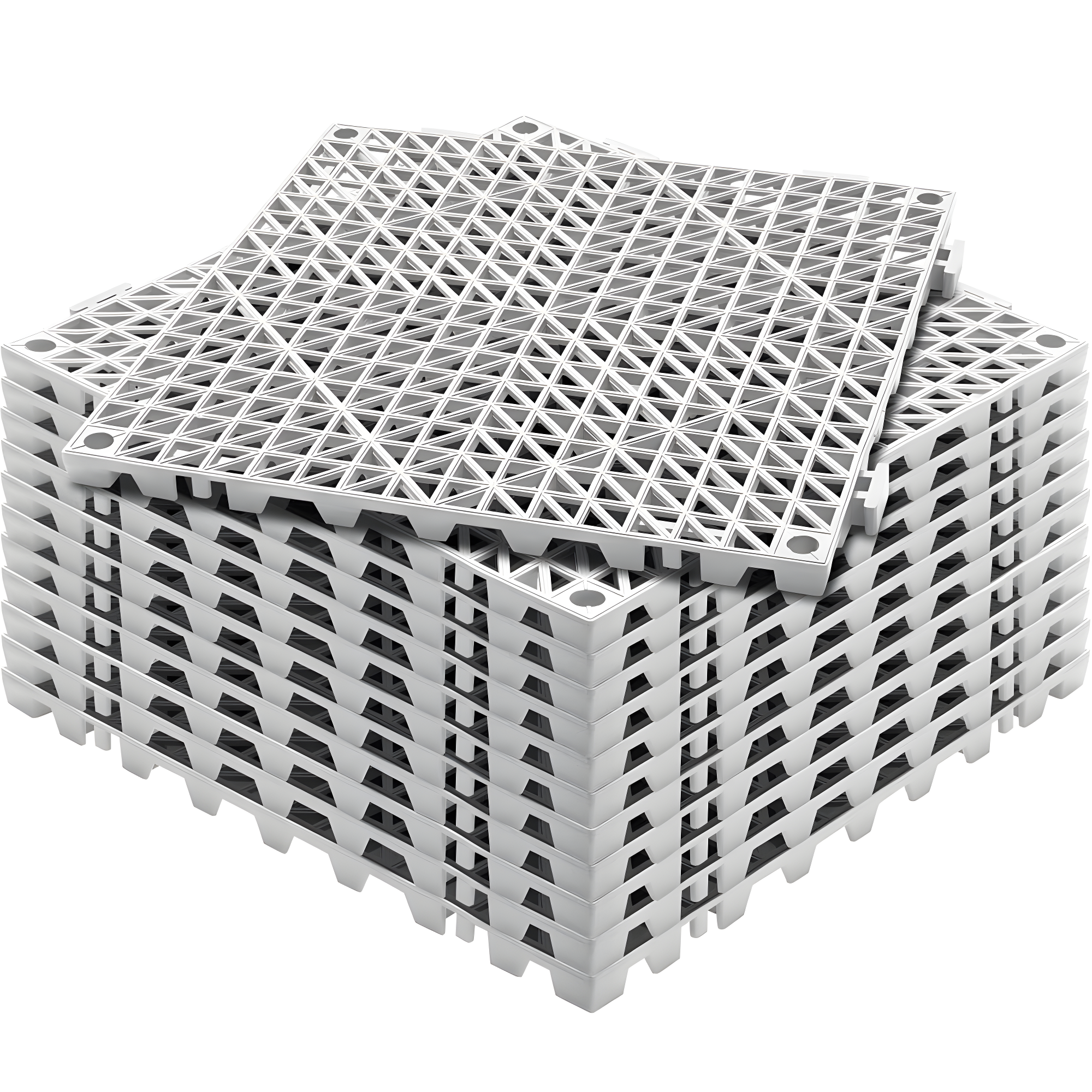 VEVOR 12'' W x 12'' L Garage Flooring Drain Tiles (Set of 12)