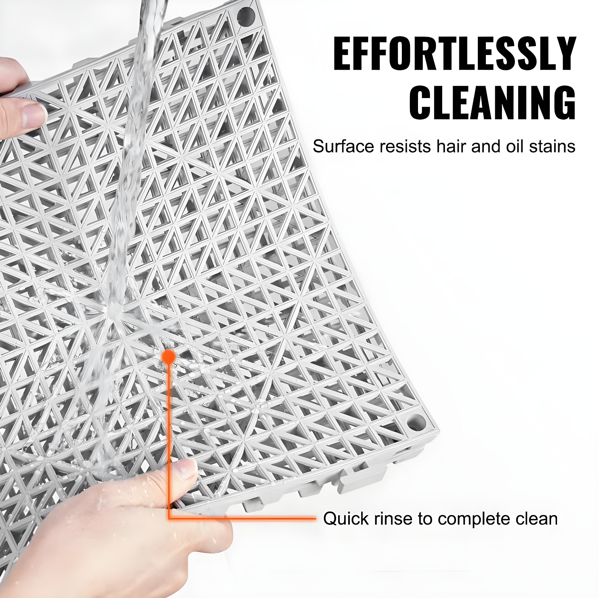 VEVOR 12'' W x 12'' L Garage Flooring Drain Tiles (Set of 12)
