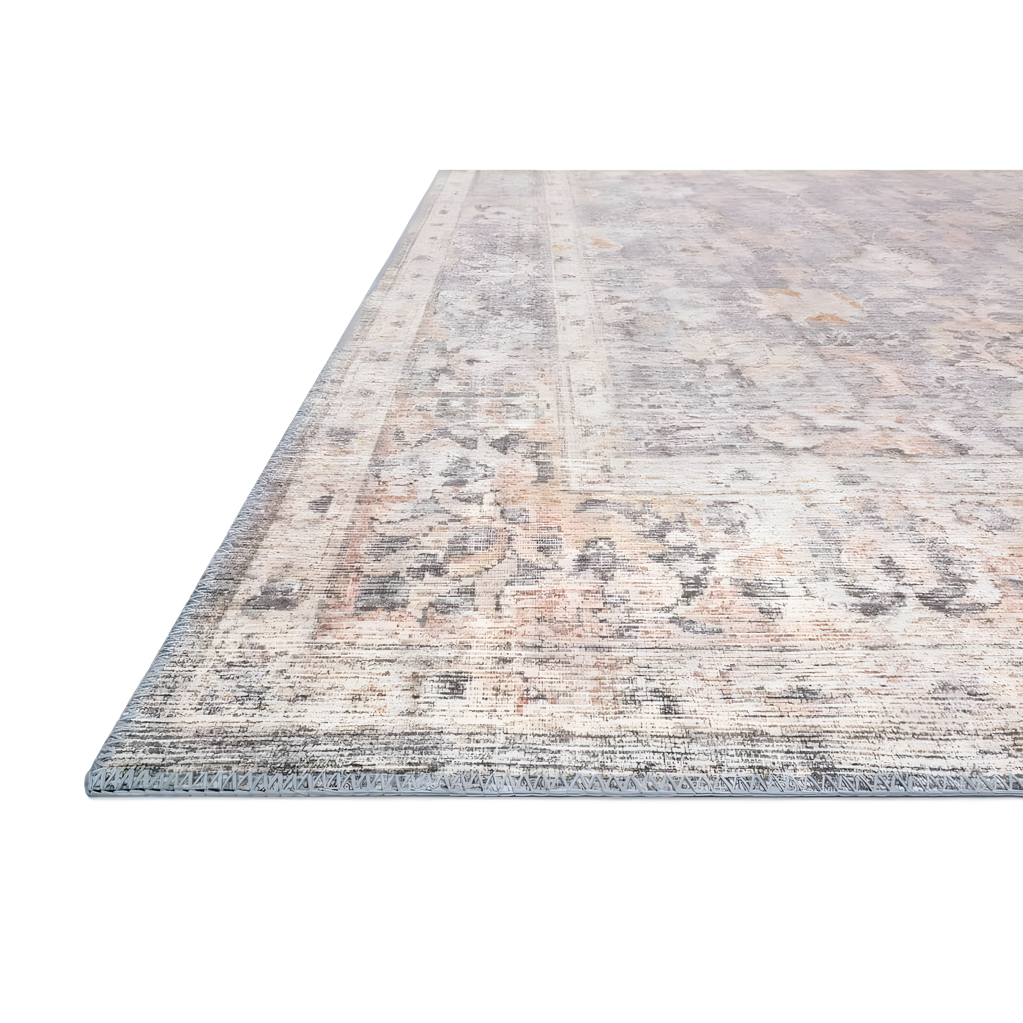 Roze Rug - Grey and Apricot / 3'6" x 5'6"