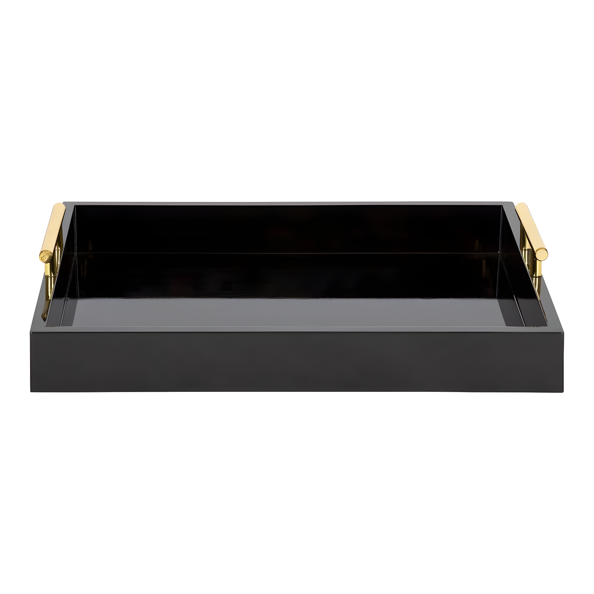 Kate and Laurel Lipton Tray, 16.5x12.25, Black and Gold