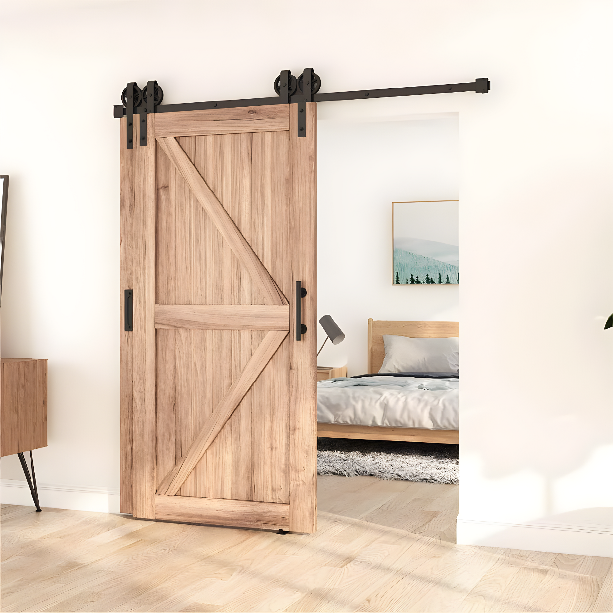 HomLux Standard Double Barn Door Hardware Kit