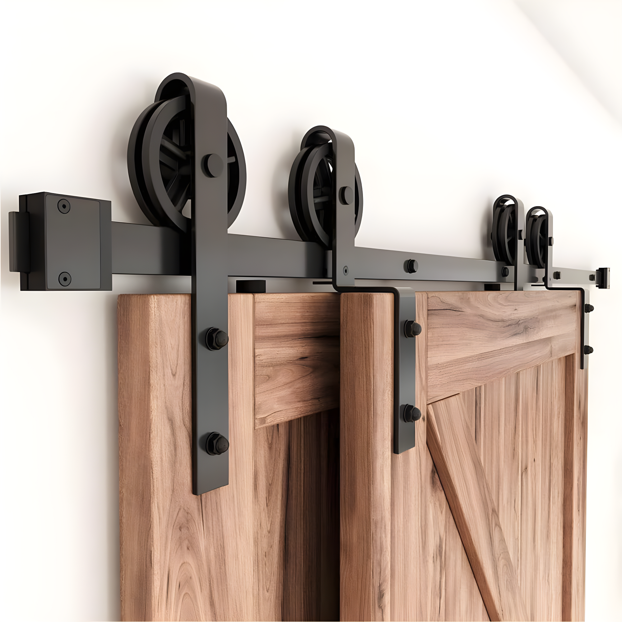 HomLux Standard Double Barn Door Hardware Kit