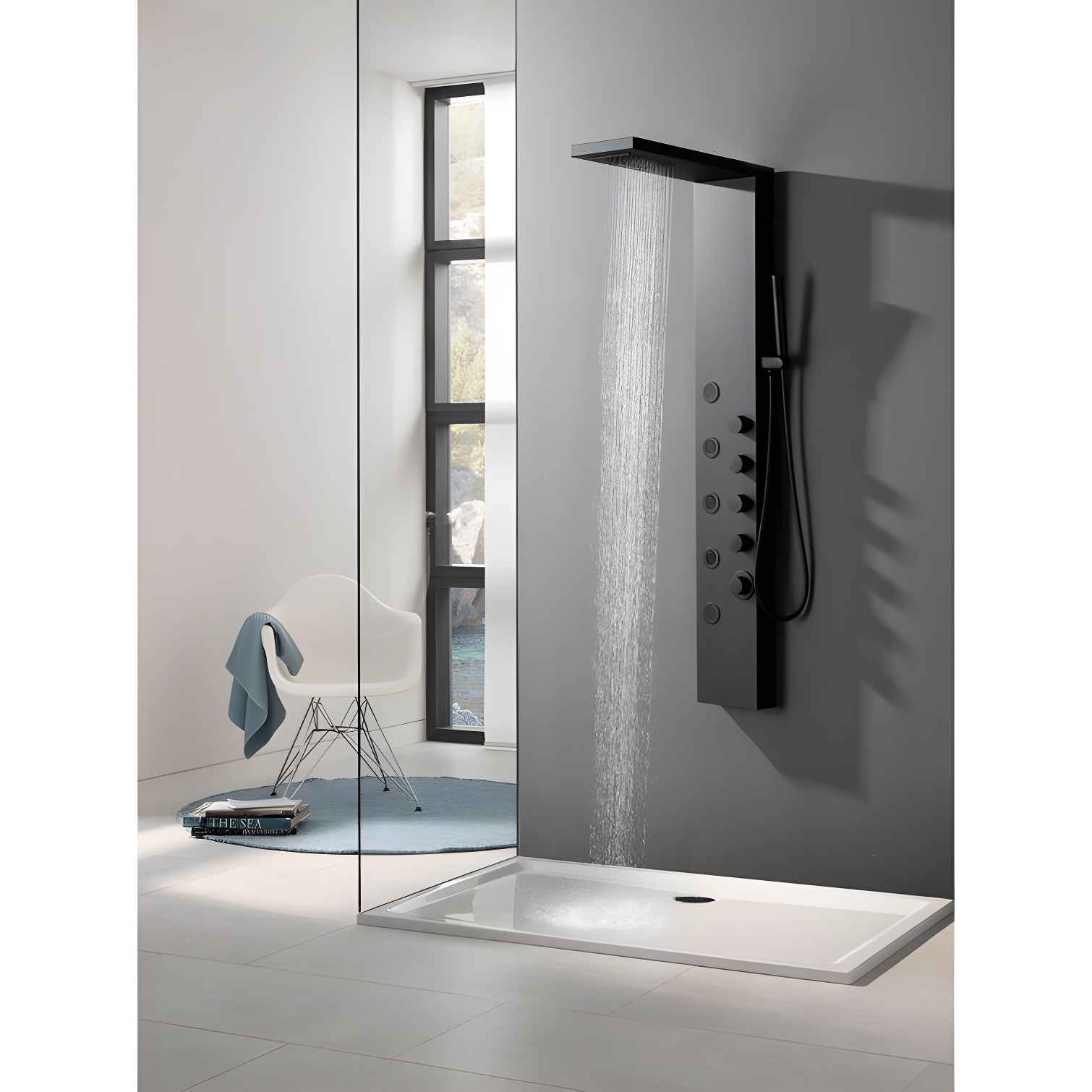 57.99'' Shower Panel with Fixed Shower Head