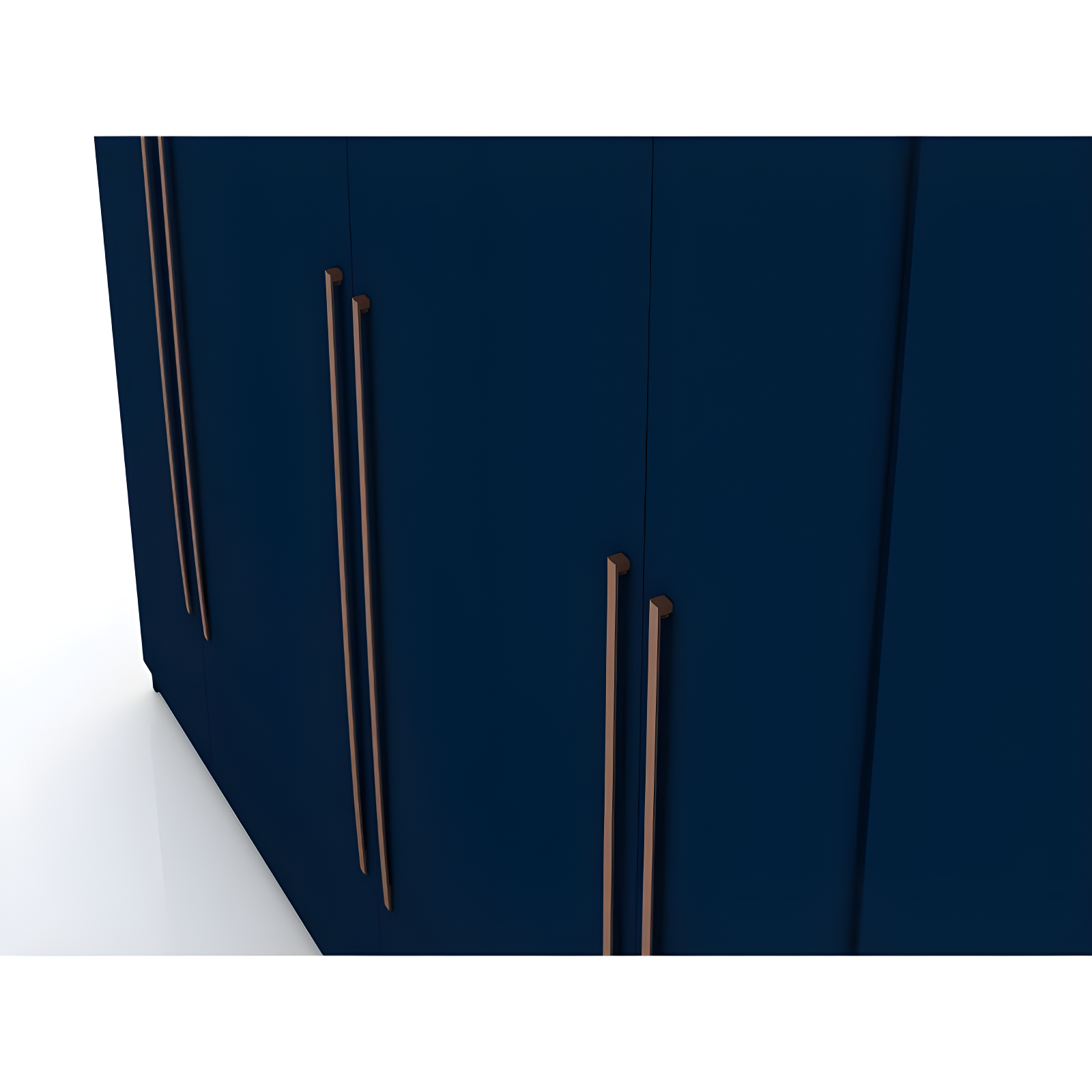 Manhattan Comfort Gramercy Wardrobe Armoire Closet Blue: MDF Composite Frame, 6 Doors, 4 Shelves, 2 Drawers