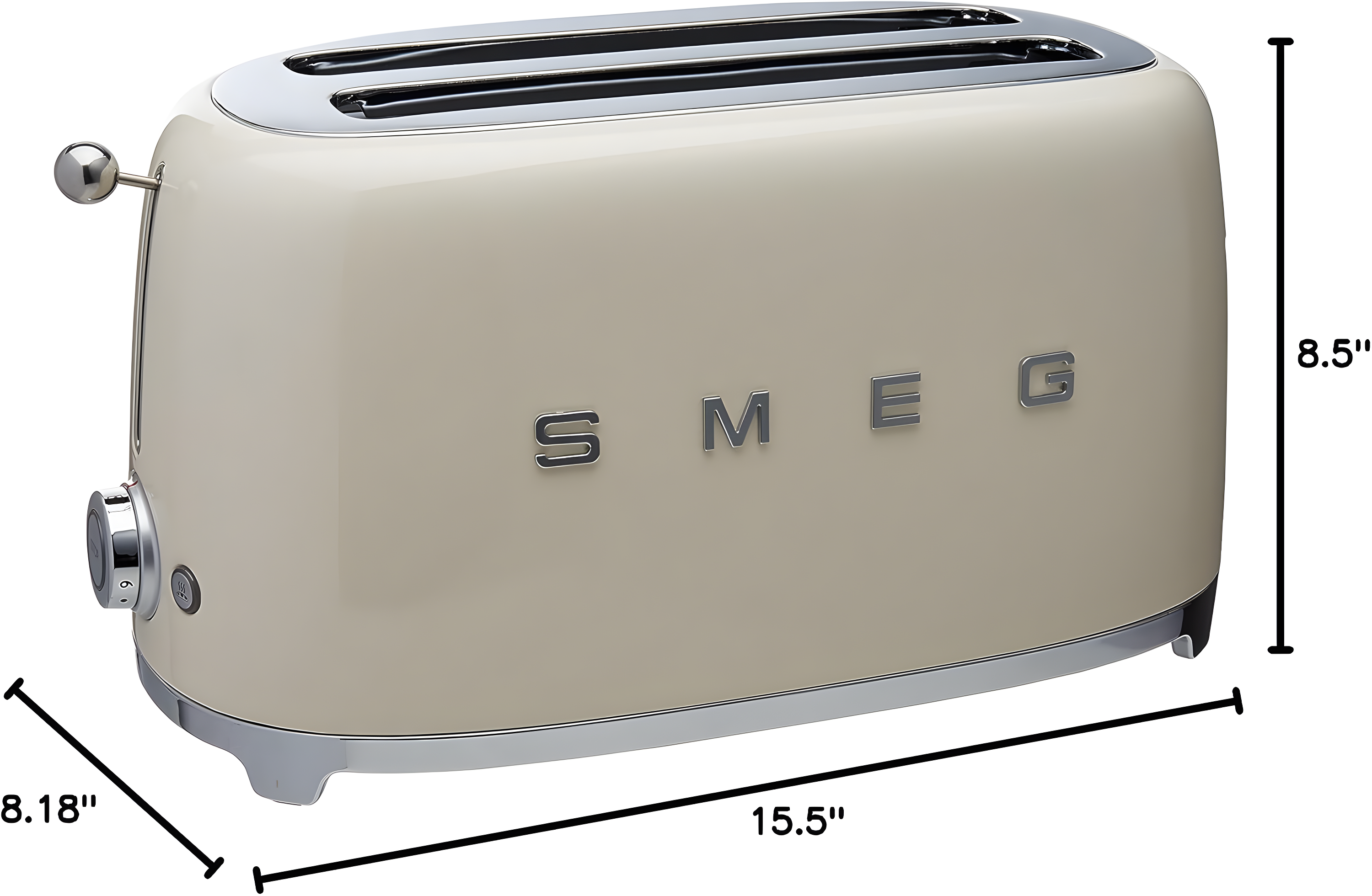 SMEG Cream 4-Slice Toaster