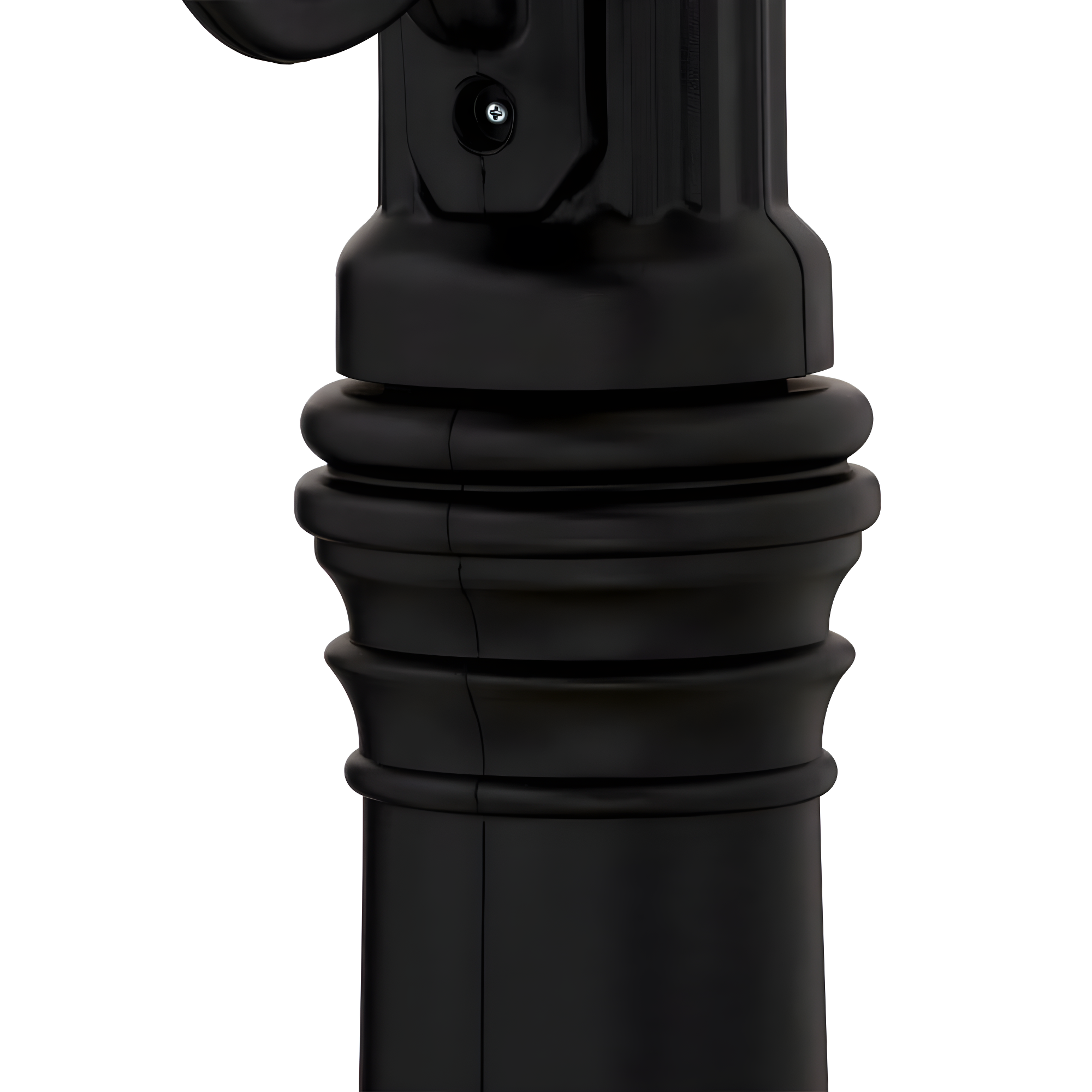 Gibraltar Mailboxes Stratford Decorative Plastic Post Mount Black Mailbox