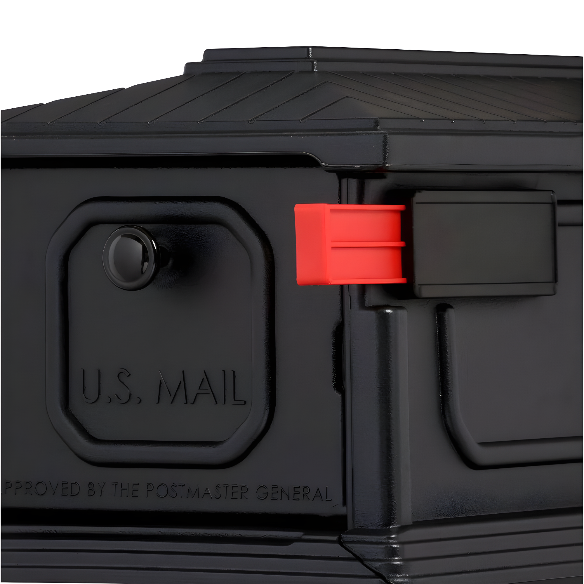 Gibraltar Mailboxes Stratford Decorative Plastic Post Mount Black Mailbox