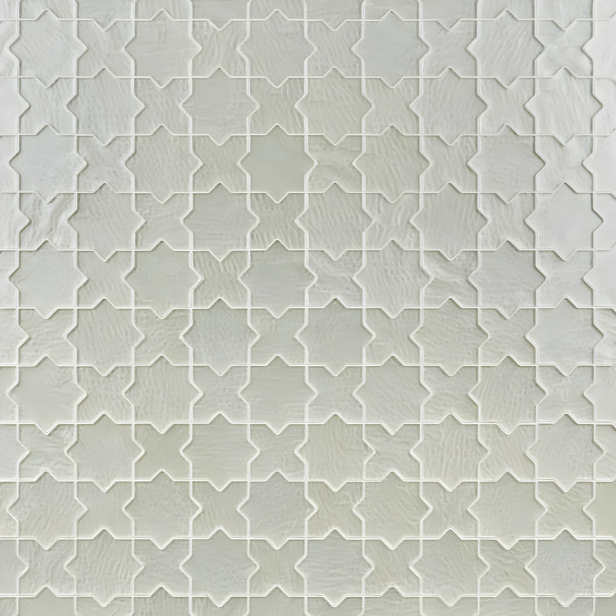 Karma 8.34 In. X 8.34 In. Star Cross Polished Glass Mosaic Wall Tile (0.48 Sq. Ft. / Each)