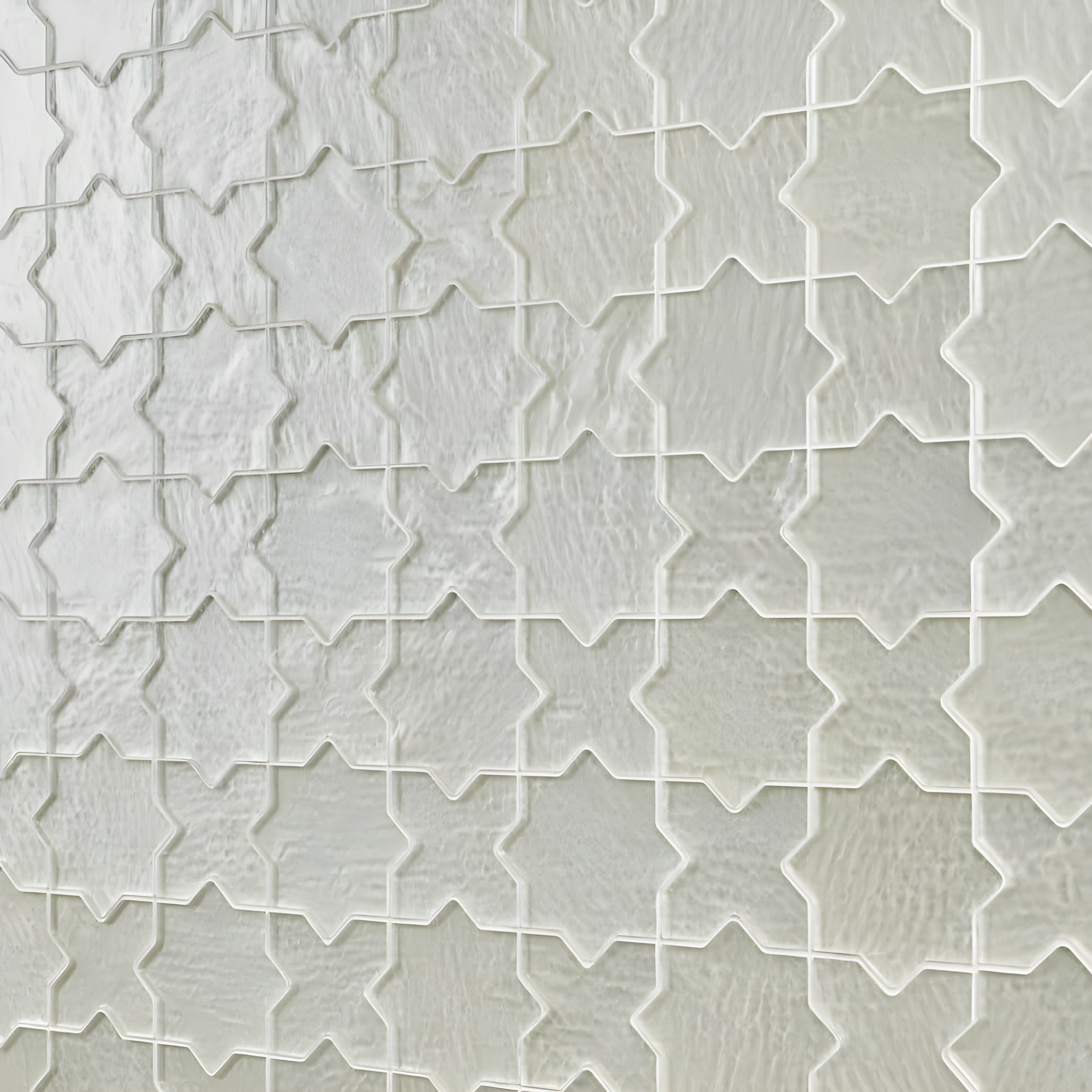 Karma 8.34 In. X 8.34 In. Star Cross Polished Glass Mosaic Wall Tile (0.48 Sq. Ft. / Each)