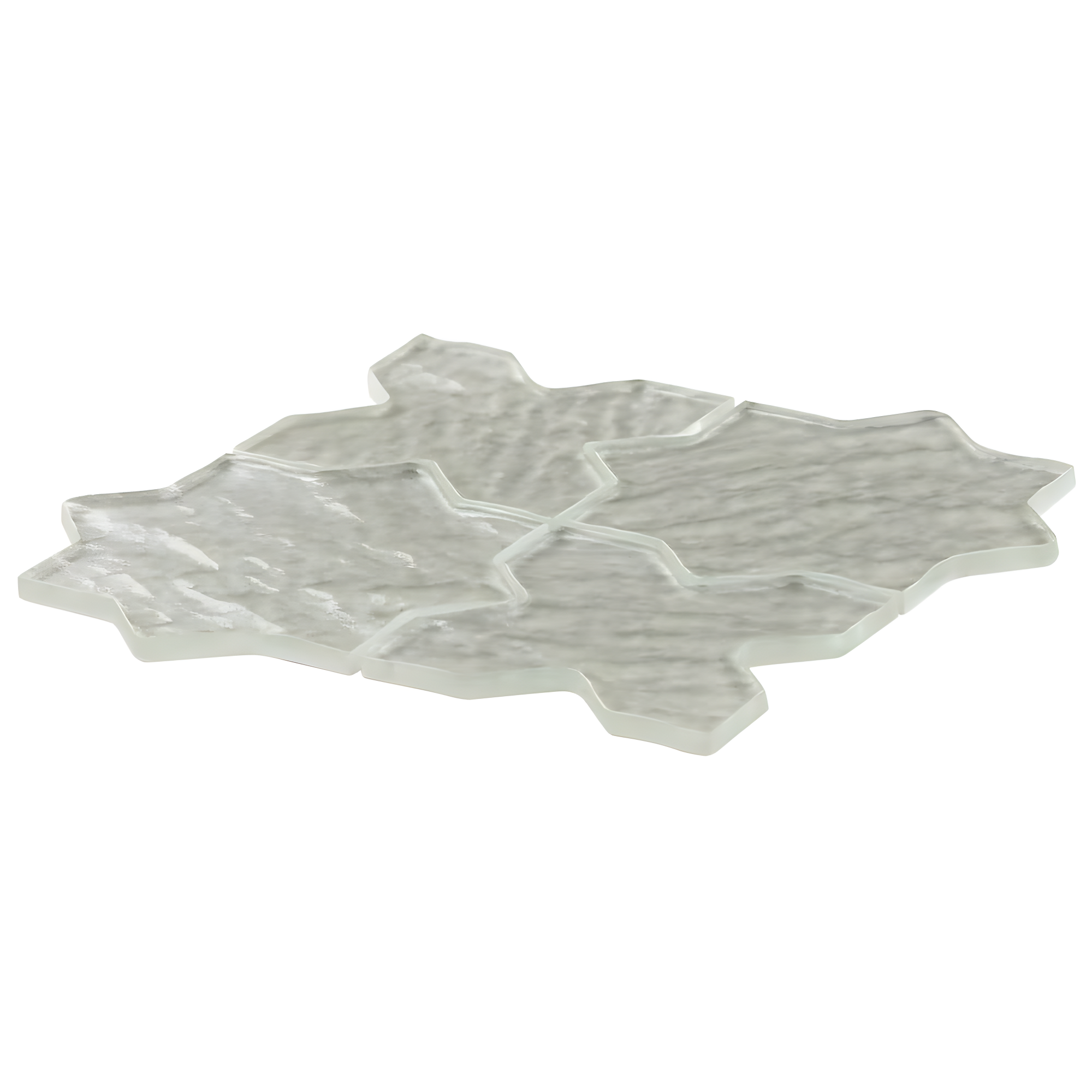 Karma 8.34 In. X 8.34 In. Star Cross Polished Glass Mosaic Wall Tile (0.48 Sq. Ft. / Each)