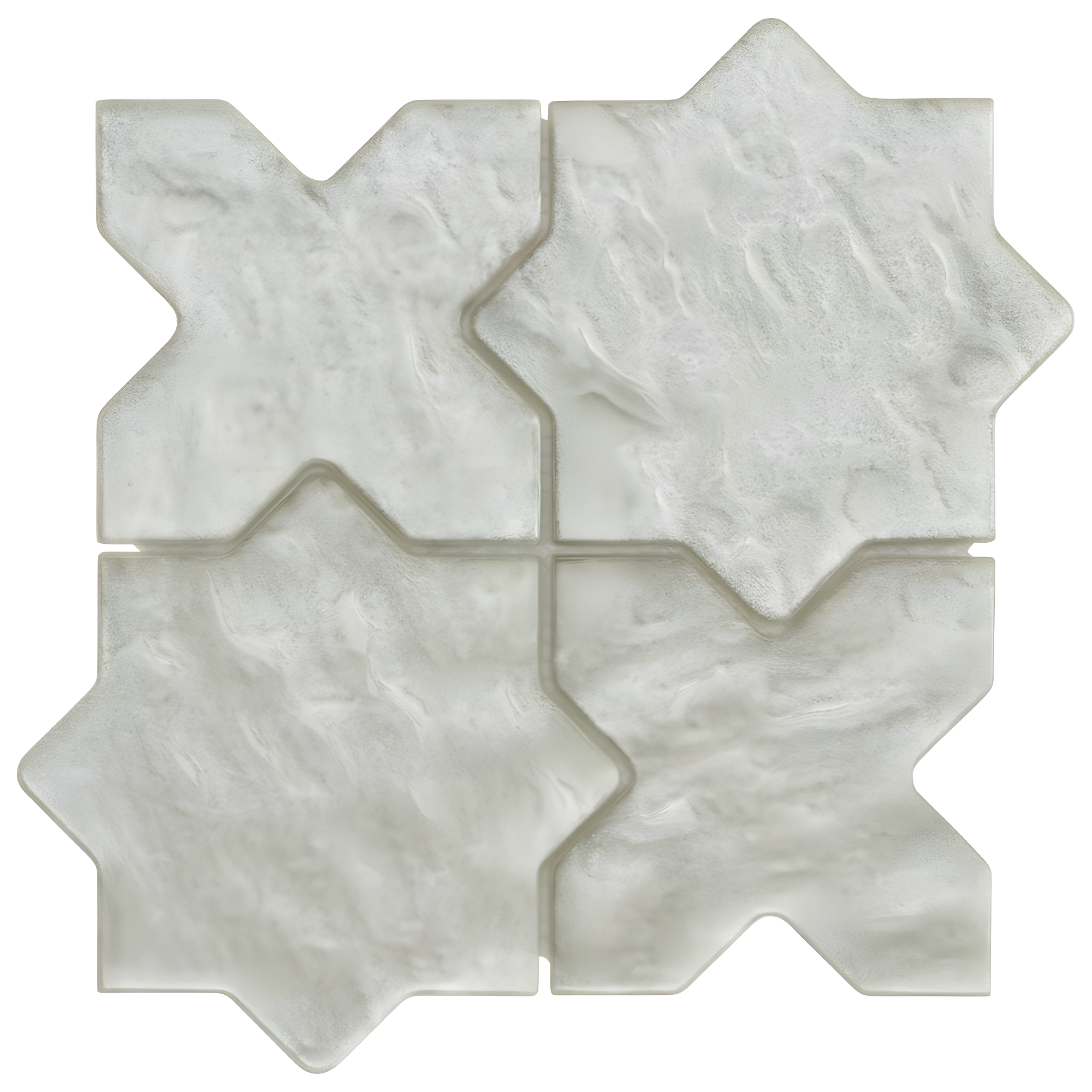 Karma 8.34 In. X 8.34 In. Star Cross Polished Glass Mosaic Wall Tile (0.48 Sq. Ft. / Each)