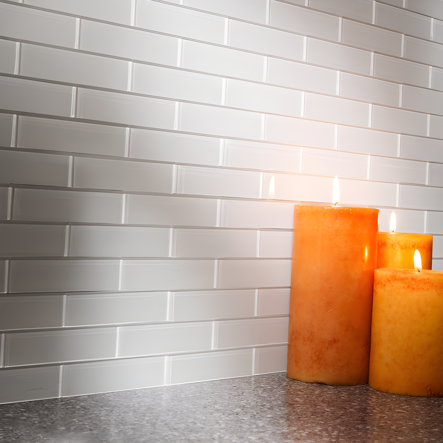 Aspect Aspect Peel and Stick Matted Glass Backsplash Kit in Frost for Kitchen and Bathrooms (15 sq ft Kit)