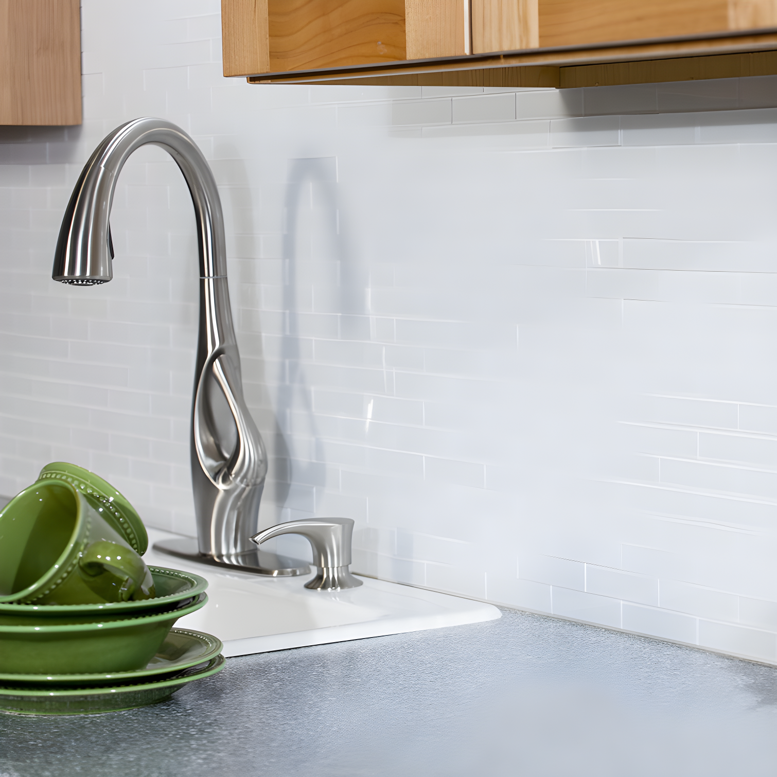 Aspect Aspect Peel and Stick Matted Glass Backsplash Kit in Frost for Kitchen and Bathrooms (15 sq ft Kit)