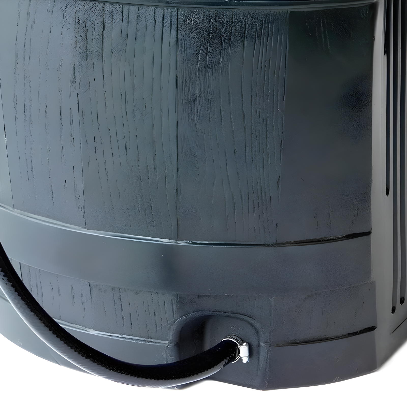 FCMP Outdoor FCMP Outdoor 45 Gallon Outdoor Rain Water Catcher Barrel Container, Black