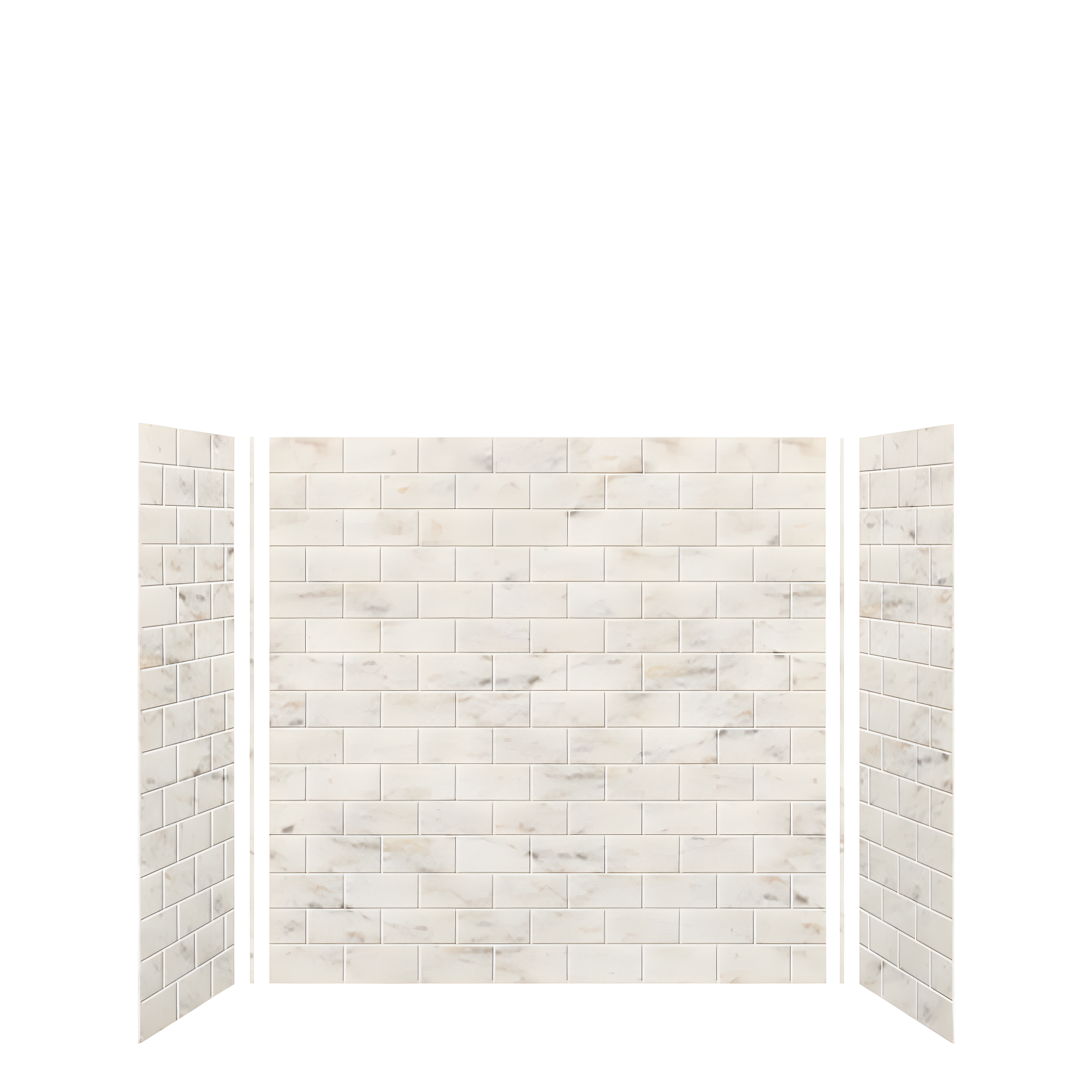 Transolid SaraMar 60'' W 36'' D 60'' H Glue Up Solid Surface Wall