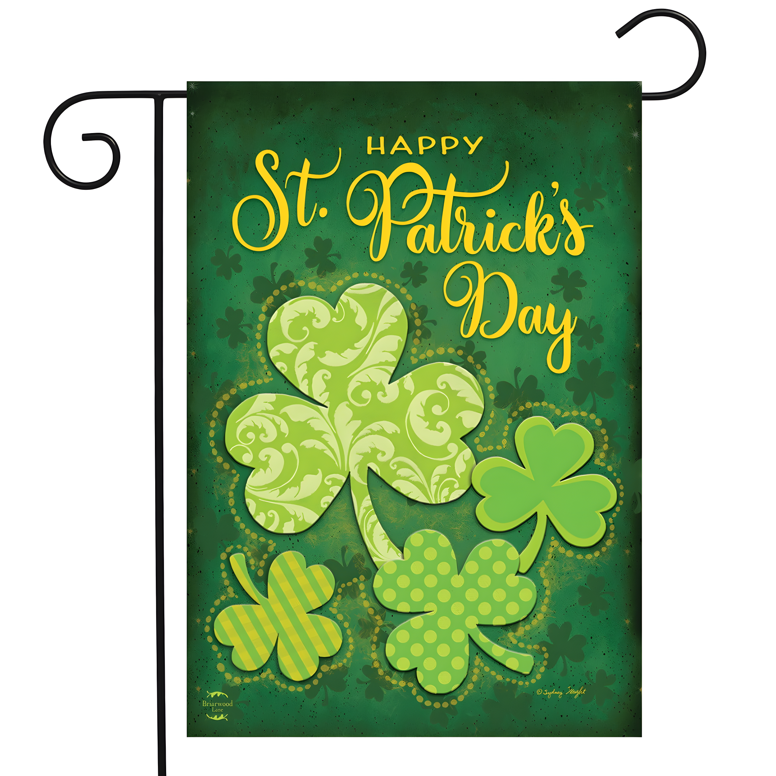 Briarwood Lane Lucky Shamrocks St. Patrick's Day Garden Flag Patt