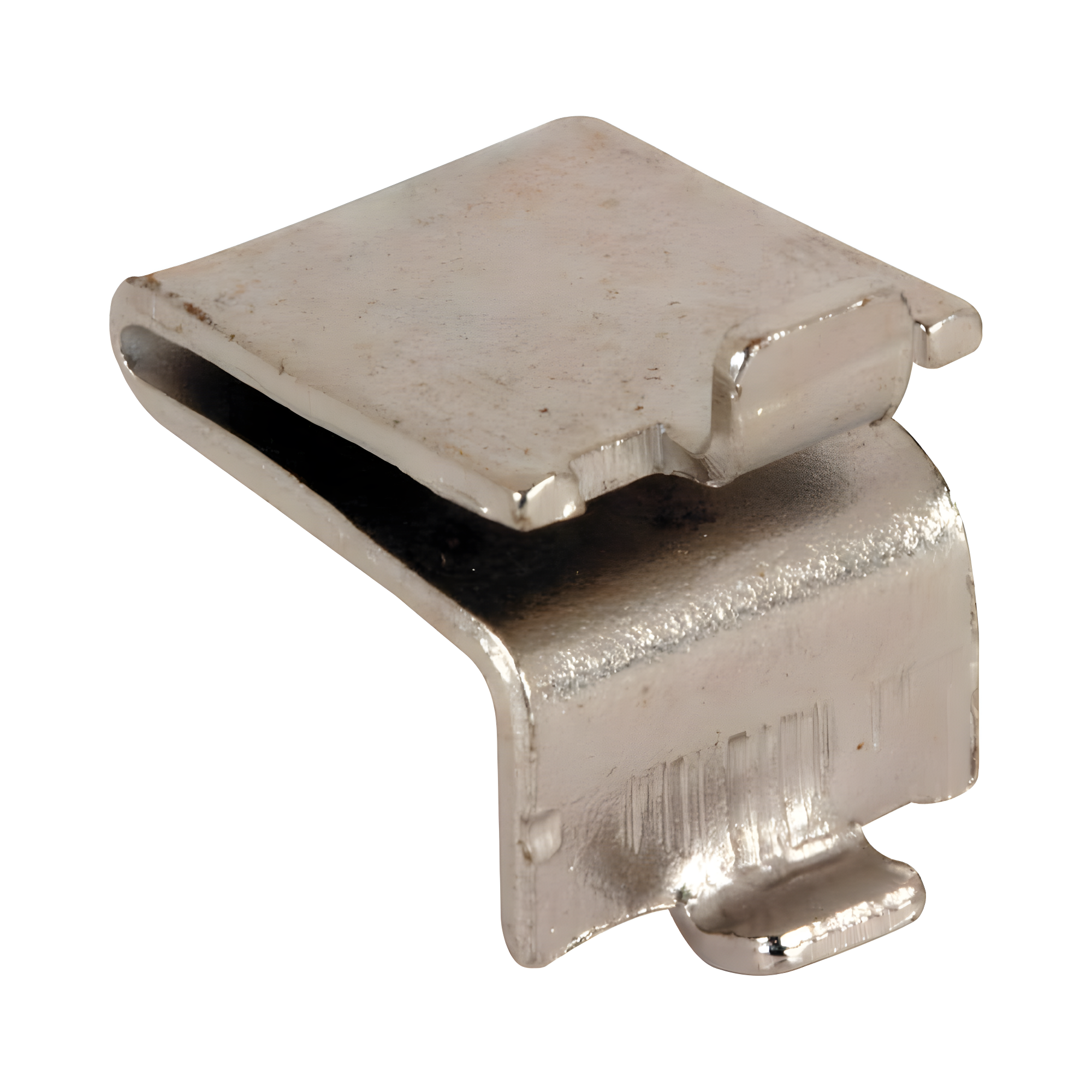 Prime-Line Nickel Plated Metal Strip Lock Style Shelf Bracket , Knape and Vogt (Set of 8)