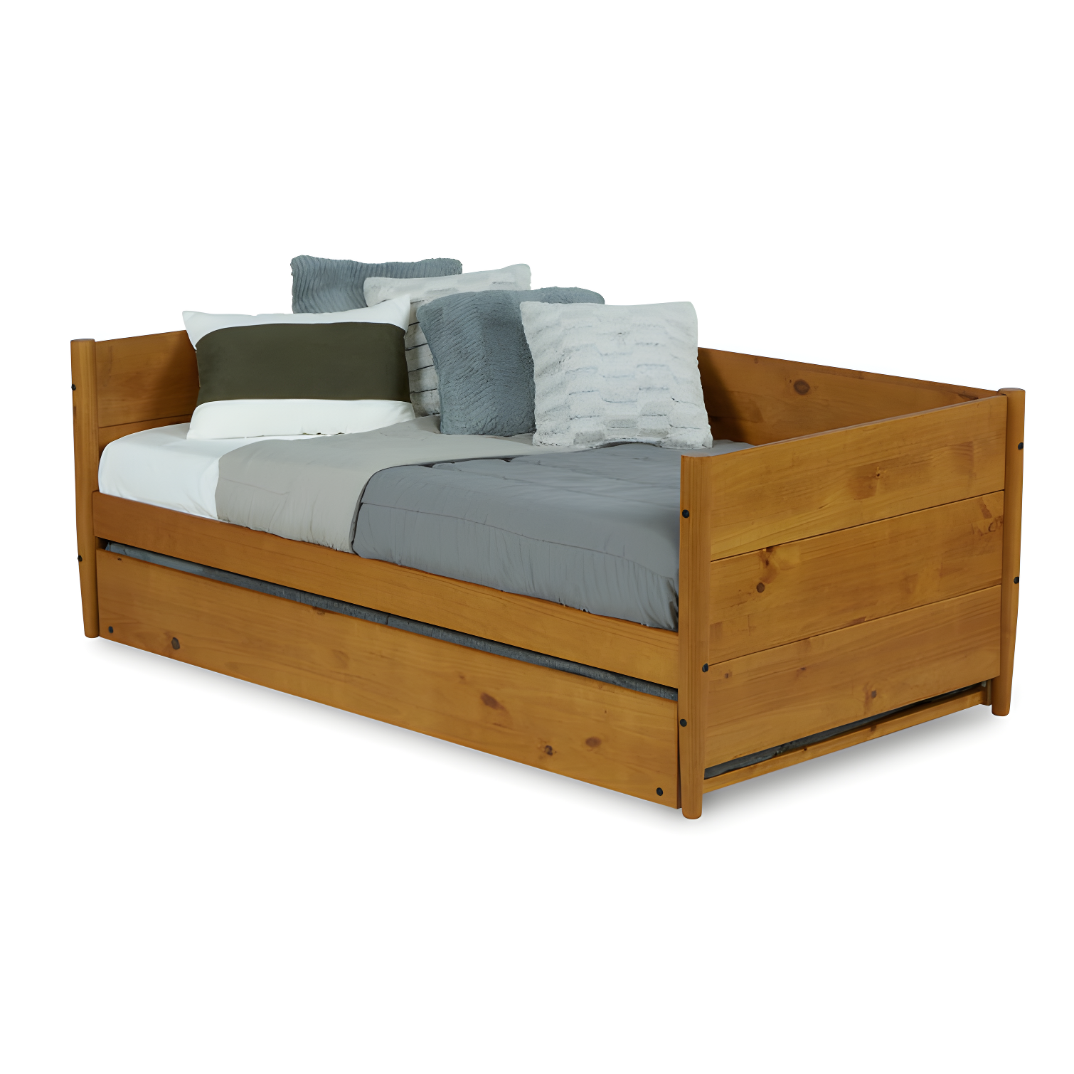 Camello Twin Solid Wood Daybed with Trundle