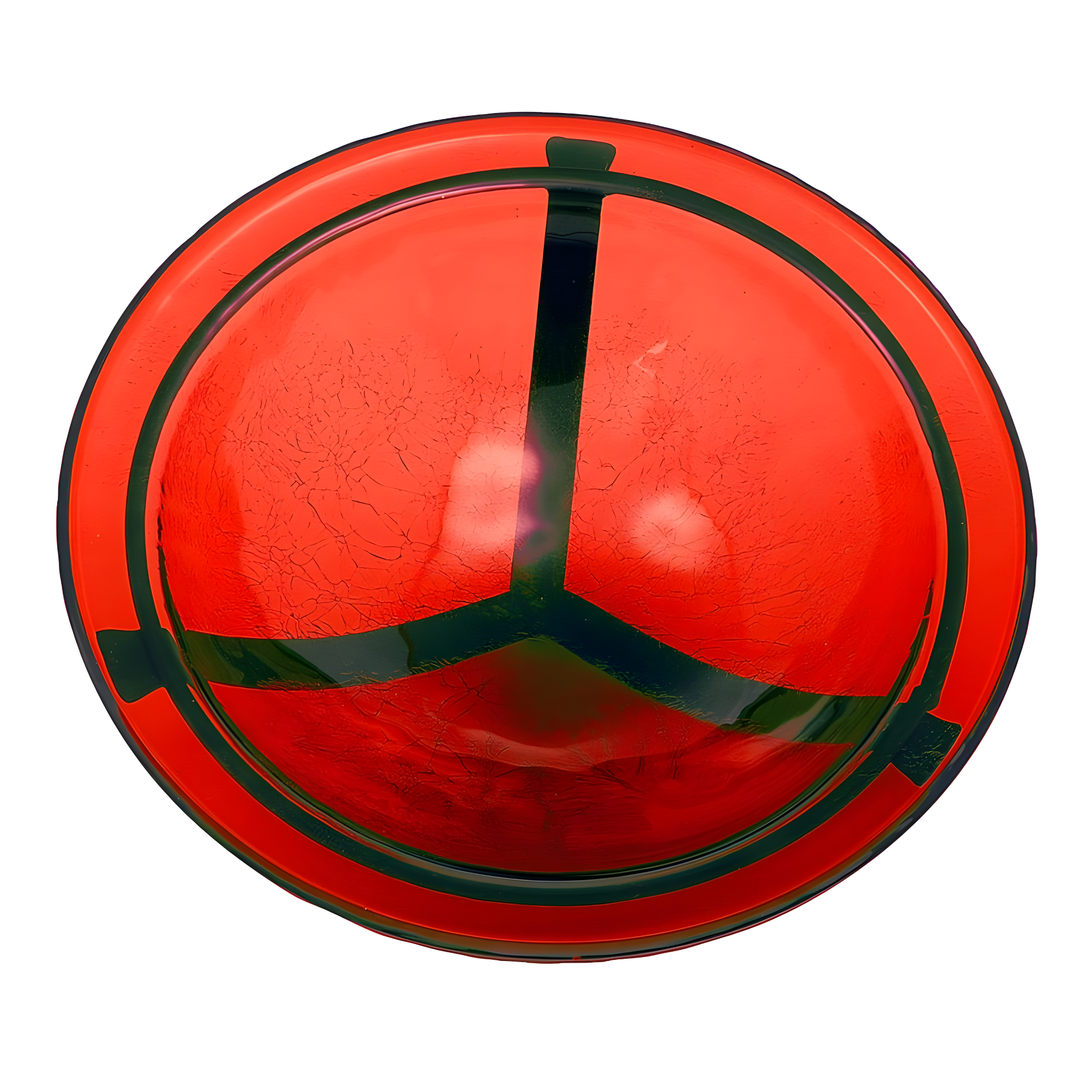 3" Iron and Crackle Glass Birdbath Bowl with Stake Red - ACHLA Designs: Weather-Resistant, Freestanding