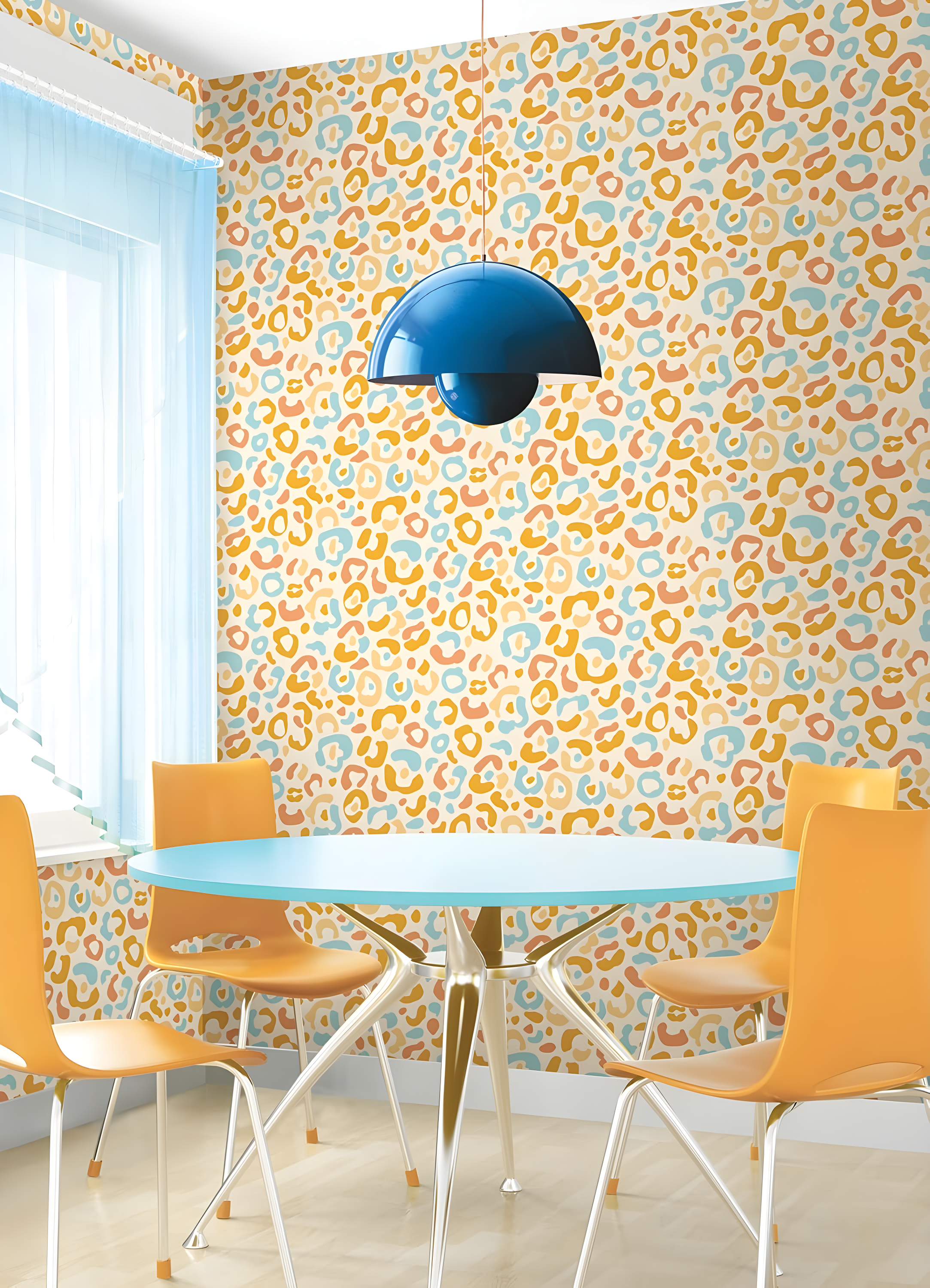 Aelfie Multi Warm Leopard Spots Peel & Stick Wallpaper