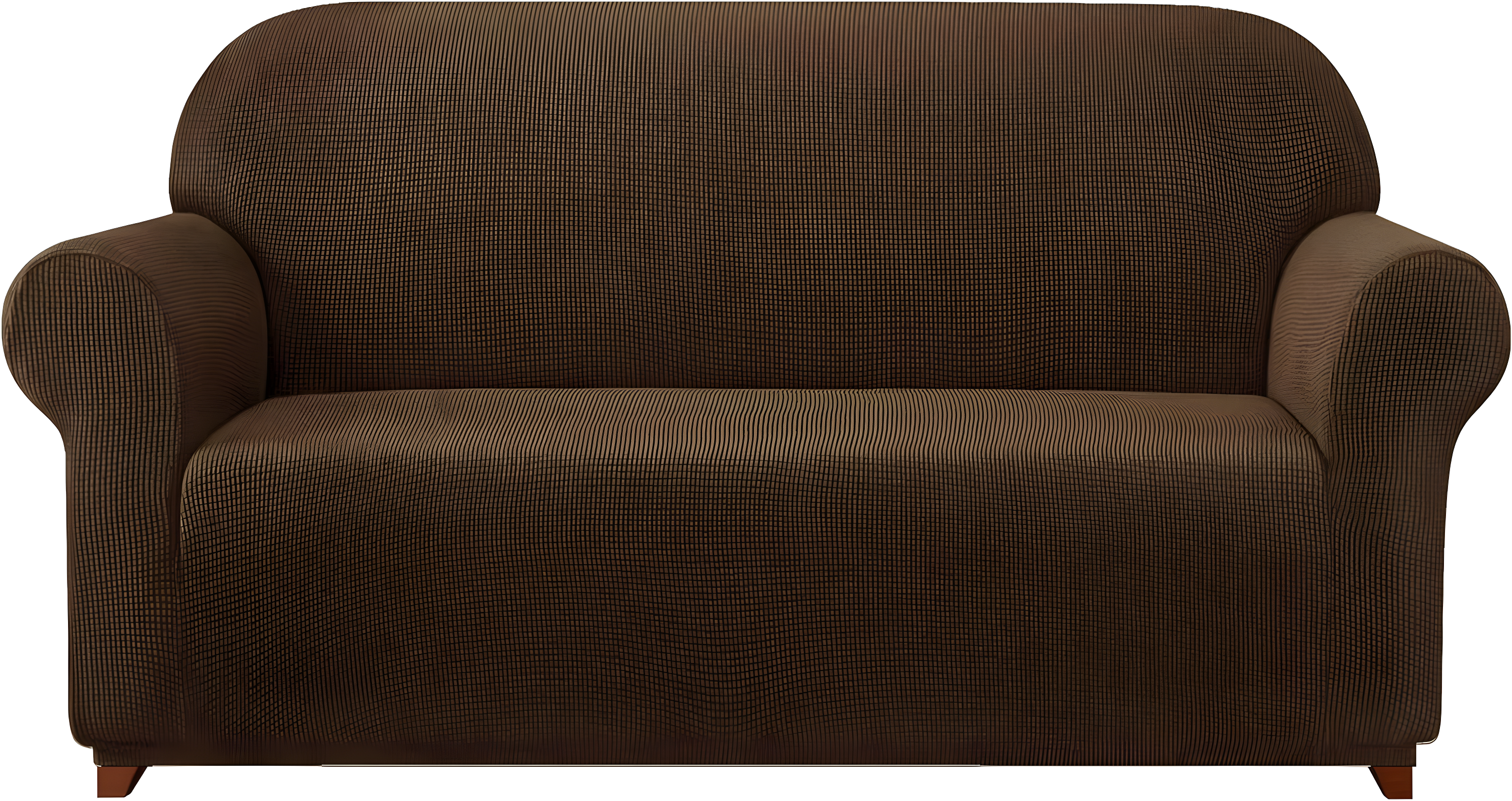 Subrtex Stretch 1-Piece Textured Grid Slipcover Sofa Cover, Coffee