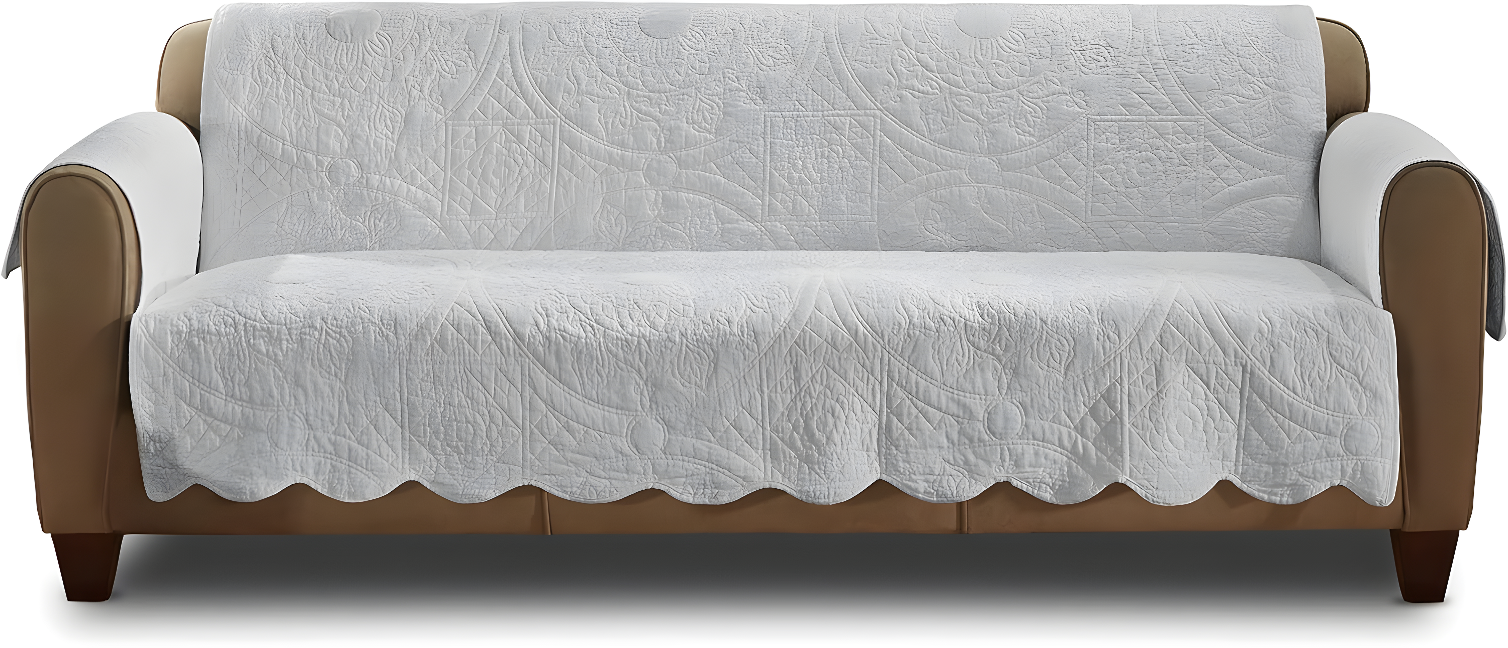 Sure Fit Heirloom Quilt Furniture Cover Cotton Box Cushion Sofa Slipcover