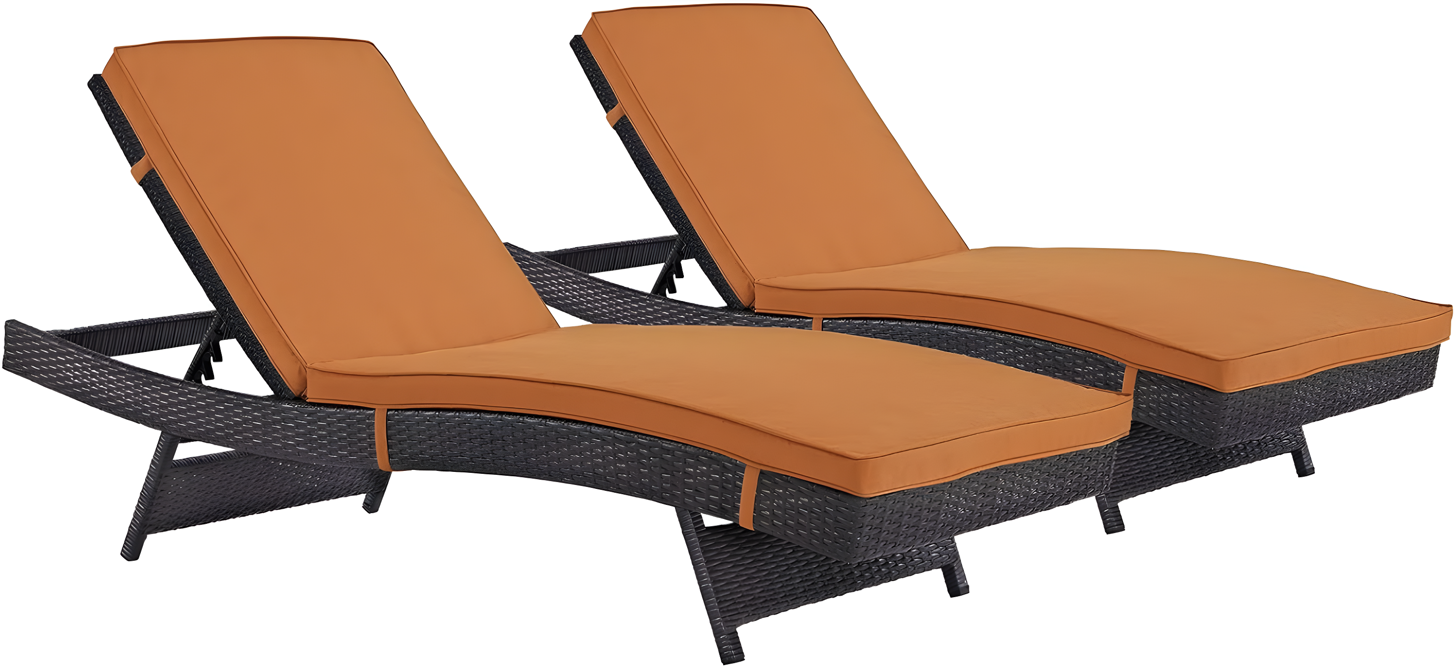 Modway Gather Synthetic Rattan Weave Outdoor Chaise Lounges by Modway (Set of 2)